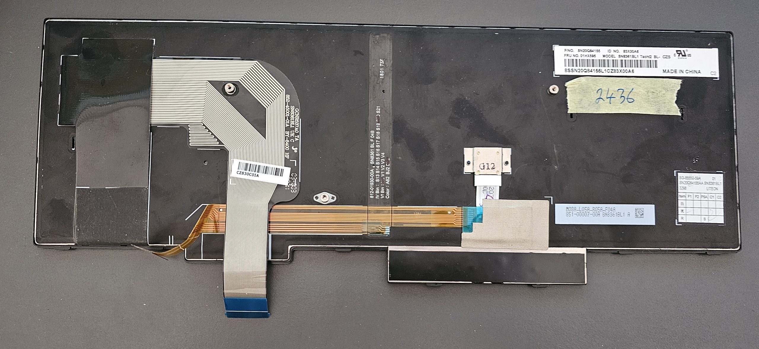 RTDpart Laptop-Tastatur für Lenovo Thinkpad 13 Gen 2 T470S T460S UK – Hintergrundbeleuchtung | SN20Q84155 | QUERTZ-Layout | Ersatztaste – Bild 2