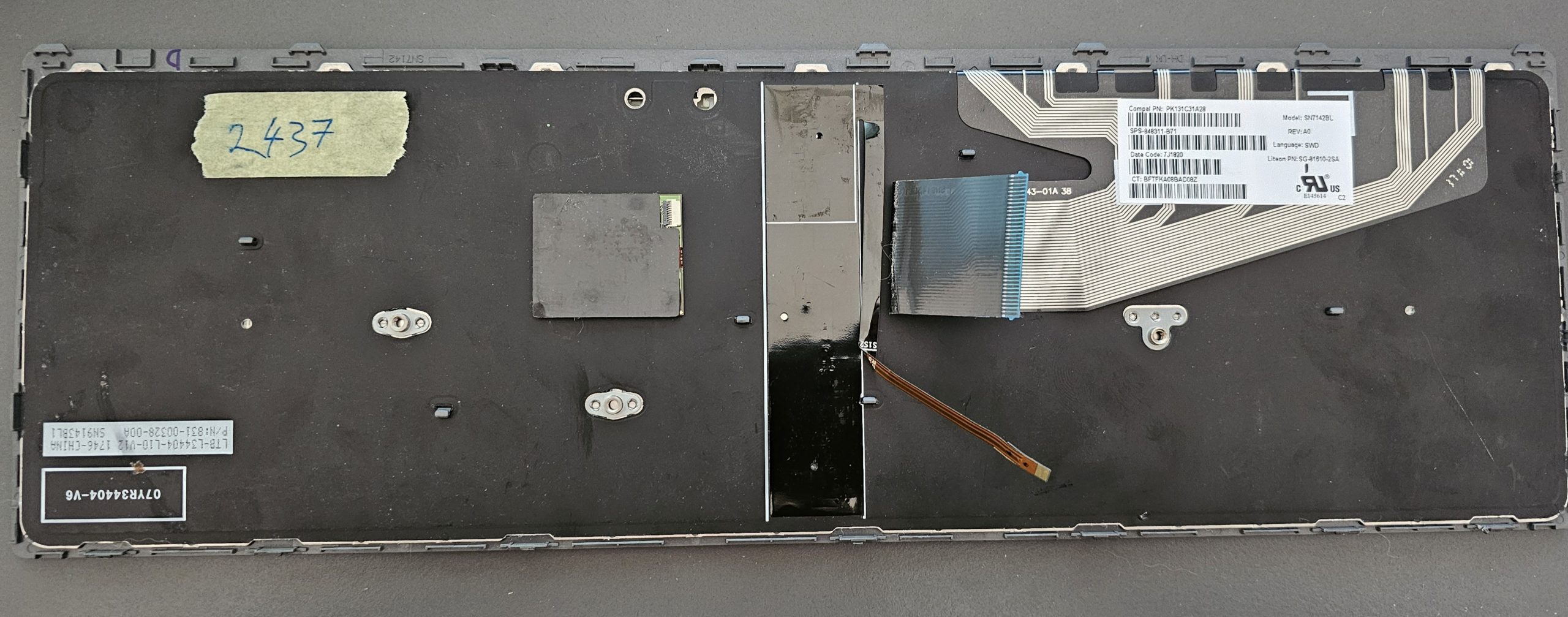 Tastatur mit Hintergrundbeleuchtung für HP 848311-001 PK131C31A00 SG-81610-XUA SN7142BL | PK131C31A28 | UK-Layout | Laptop-Teile – Bild 2