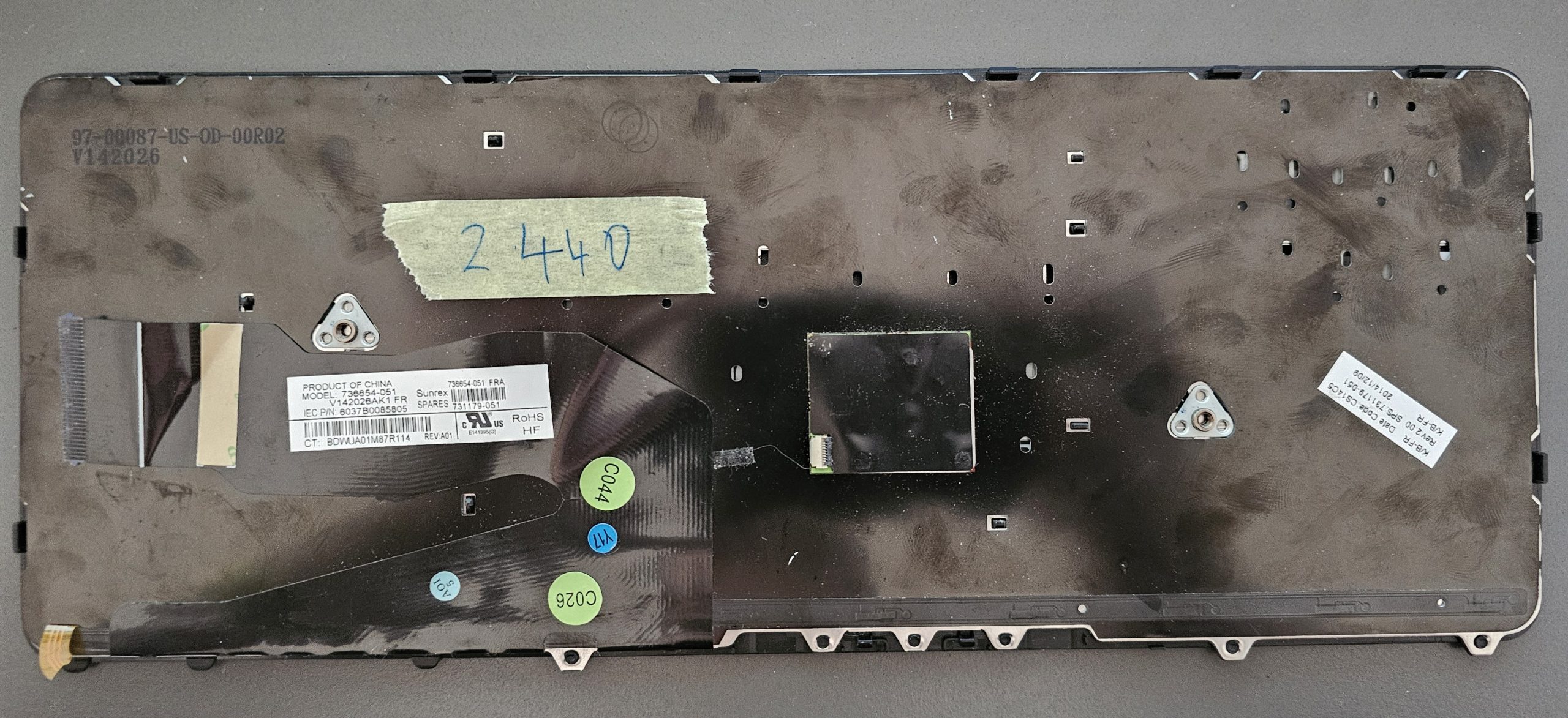 Laptop-Tastatur für HP EliteBook 840 G1 G2, 850 G1 G2, ZBook 14 G1/G2, 15u G2 | 6037BOO85805 | UK-Layout | Einzeltaste – Bild 2