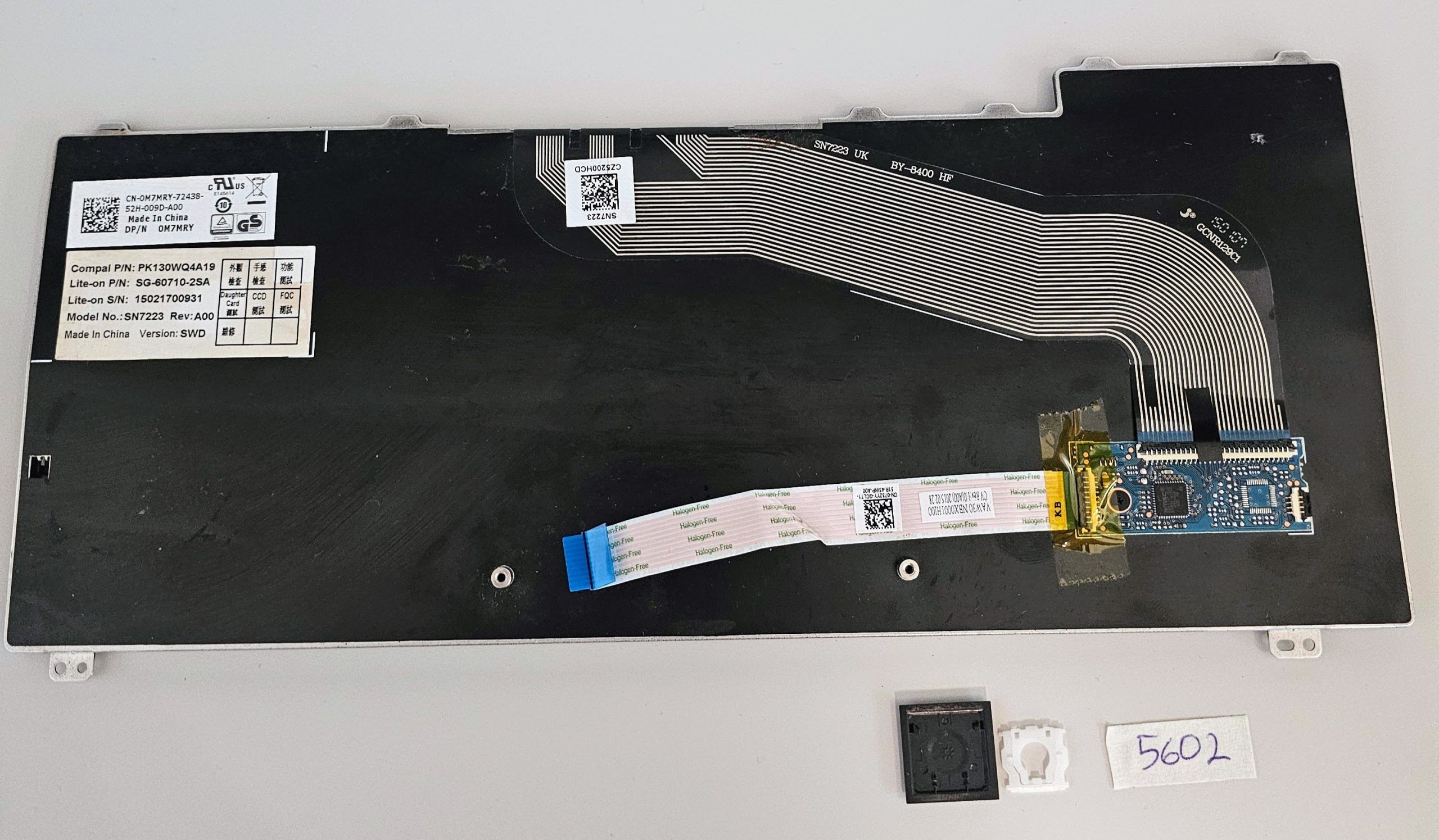 Dell Latitude E5440 Tastatur-Ersatztasten SN7223 0Y4H14 ohne Hintergrundbeleuchtung – Bild 2