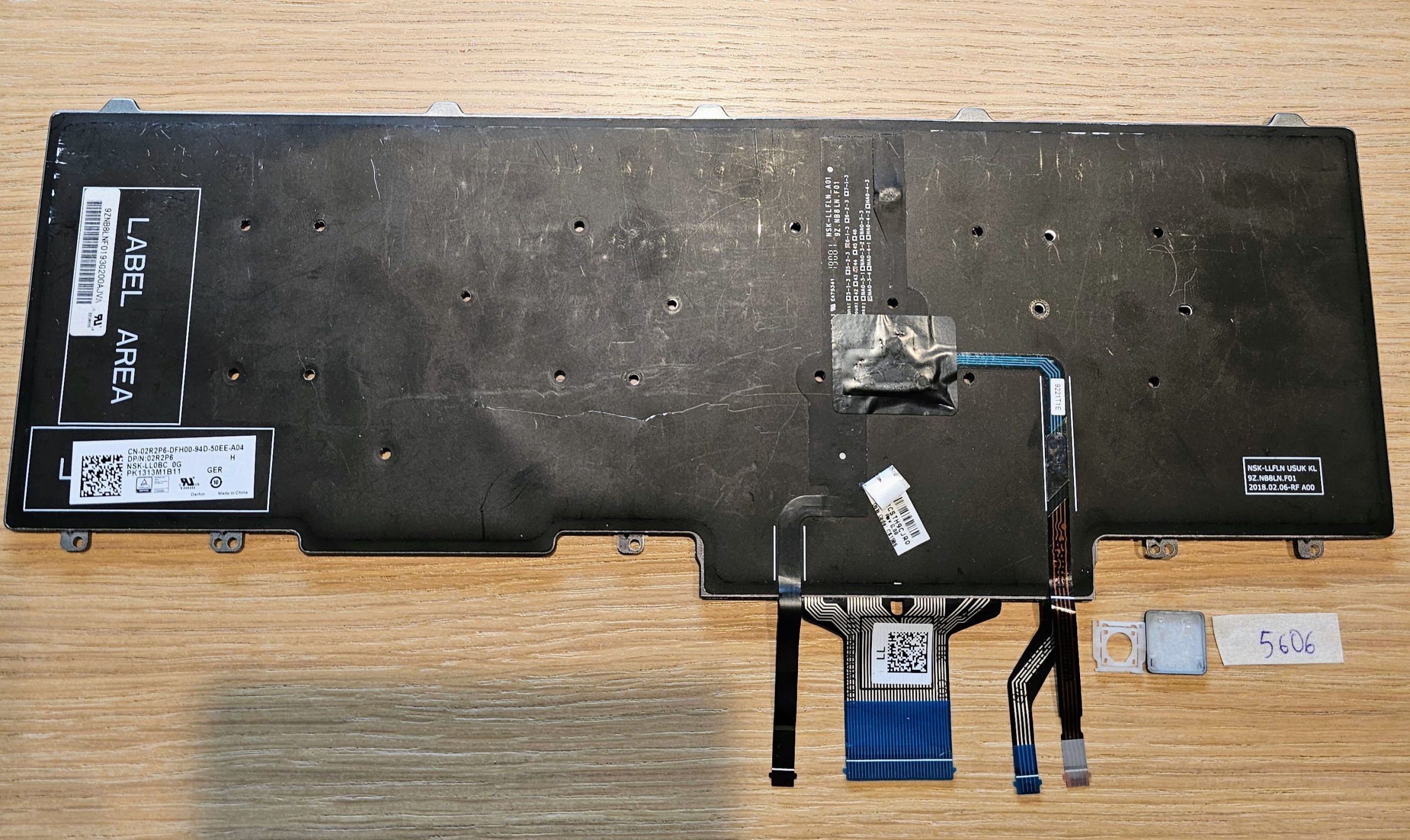 Dell Latitude 5580 Tastatur mit Hintergrundbeleuchtung, Ersatztasten 02R2P6, QWERTZ-Layout – Bild 2