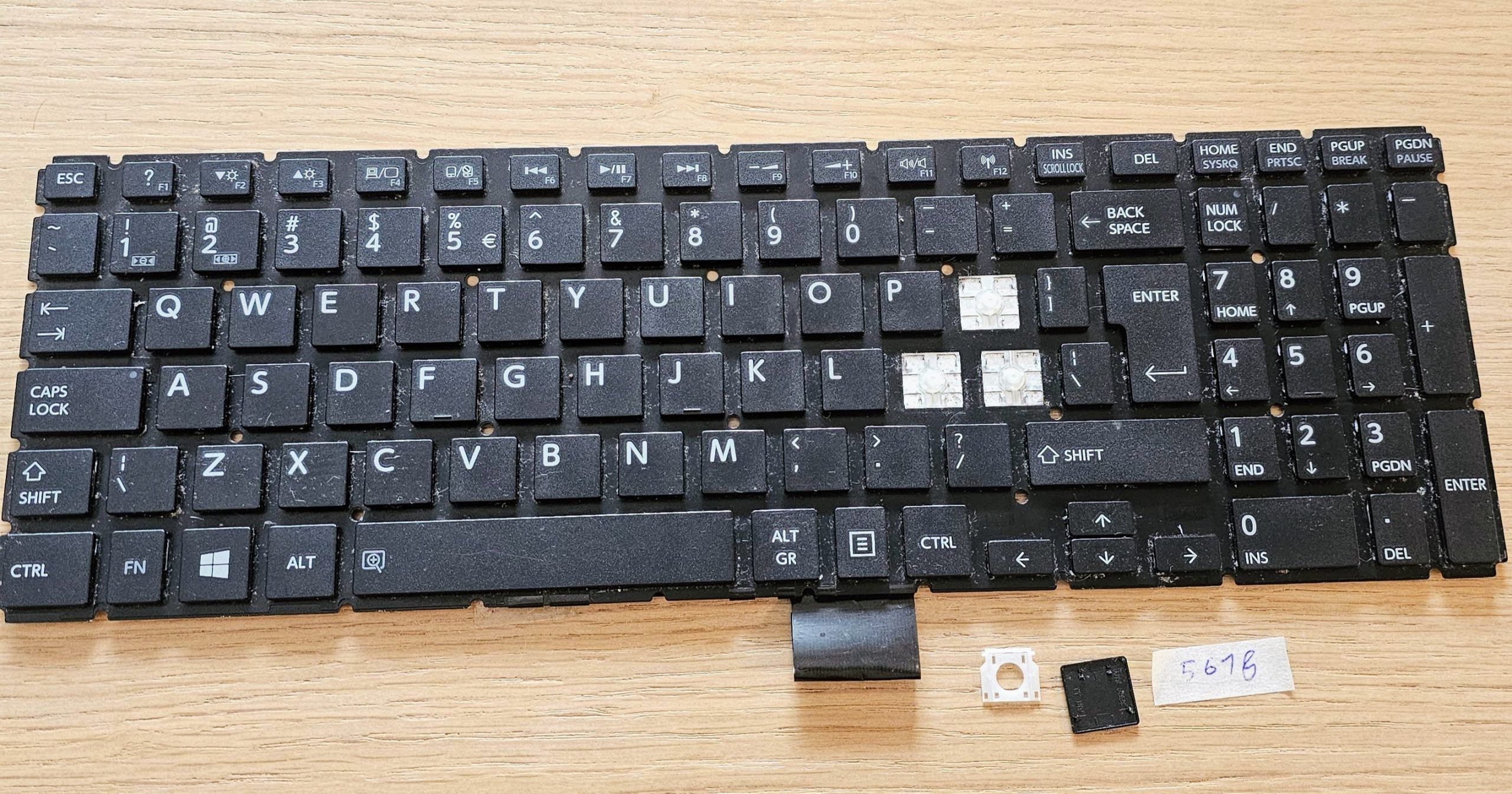 Ersatztasten für die Toshiba Satellite-Tastatur (AEBLIR00010, MP-13R86U4-920)