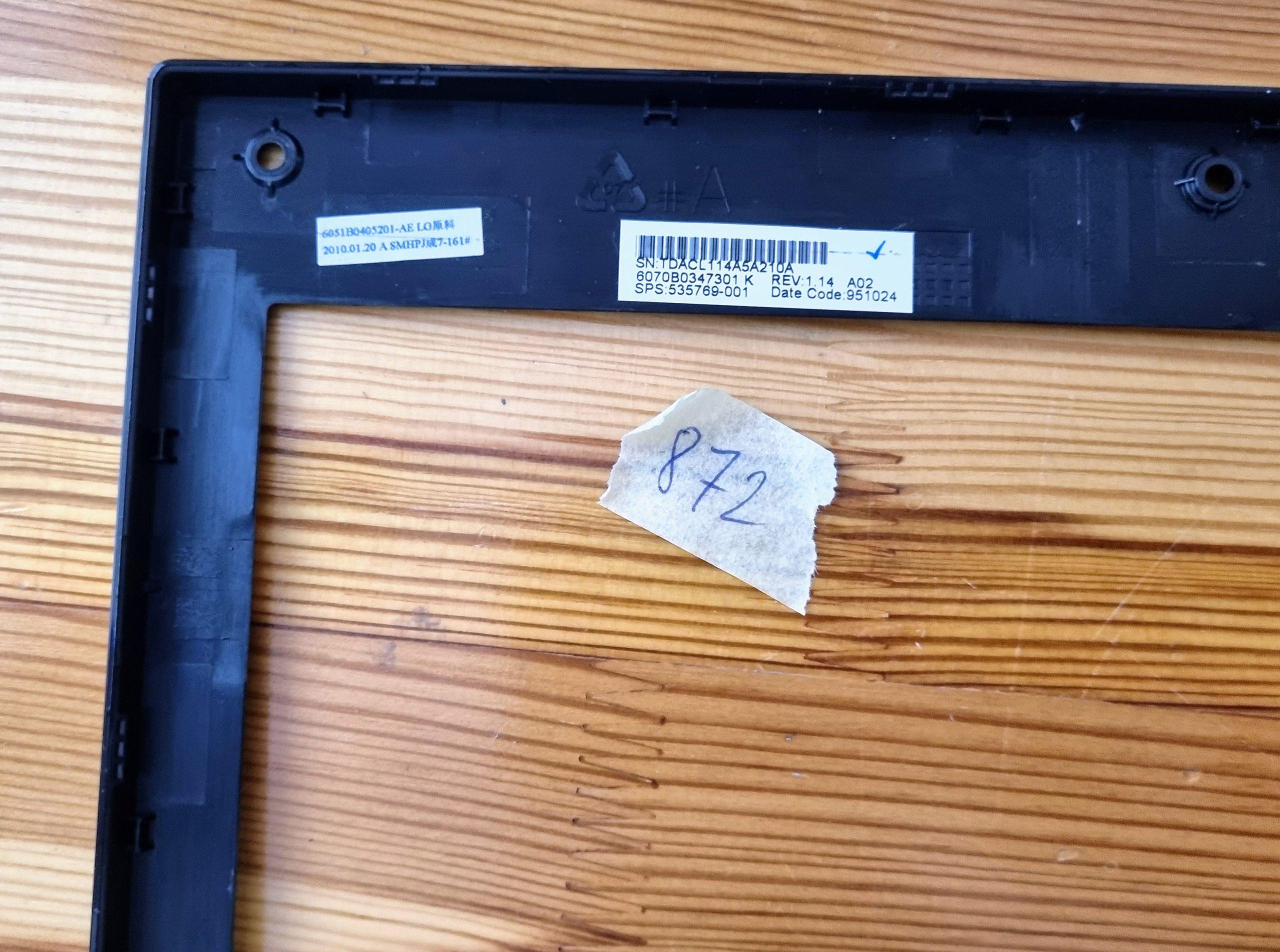 535769-001 6070B0347301 ORIGINAL HP LCD-DISPLAY-LÜNETTE PROBOOK 4710S – Bild 2