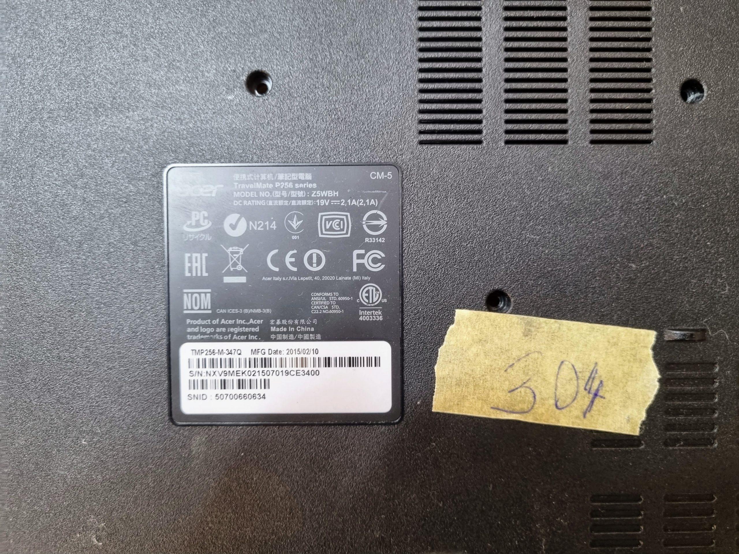 Acer Aspire E5-521-47TB Serie Laptop-Untergehäuse FA154001H00 – Bild 2