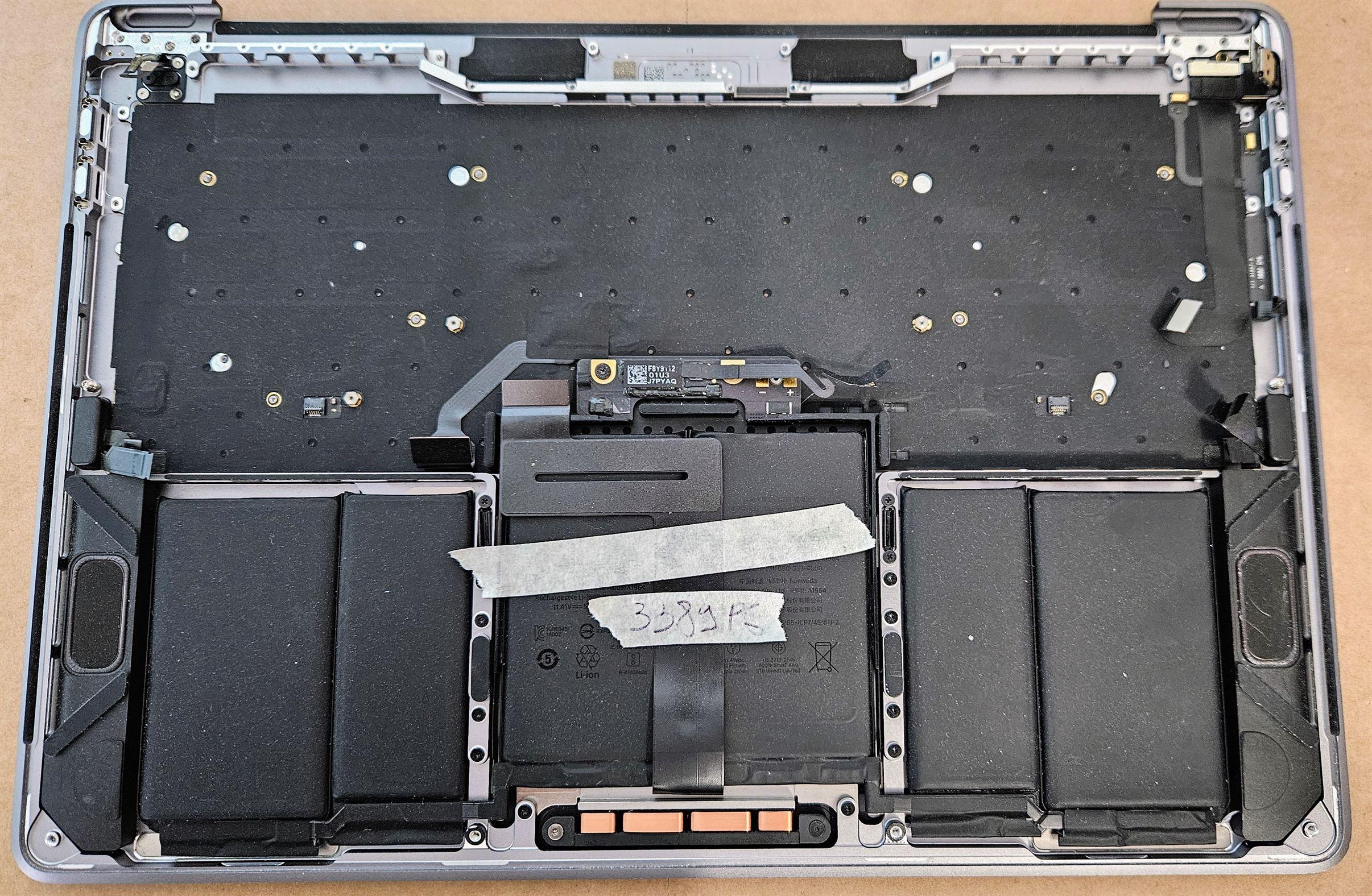 MacBook Pro Retina 13" A1989 Handauflage Tastatur Touchpad Power Button Original Akku – Bild 2