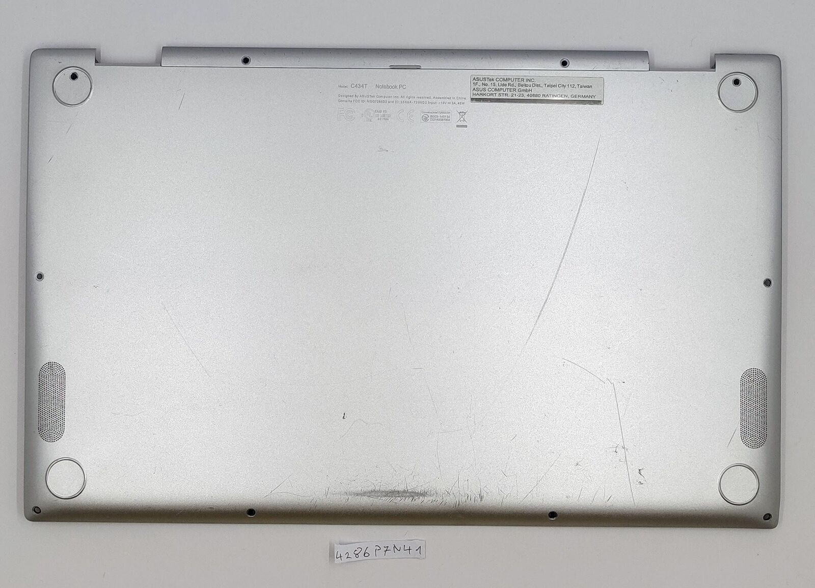 Asus Chromebook Flip C434T C434TA Basisgehäuse-Unterteilabdeckung 13N1-7EA0521 – Originalersatz
