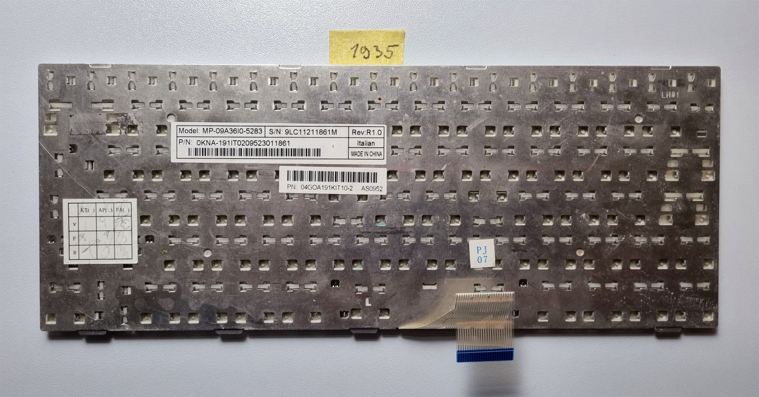 Asus EEEpc 1001PX 0KNA-191IT02MP-09A3610-5283 ITA Italienische Tastatur Original – Bild 2