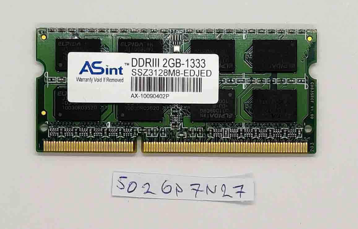 Asus K52J 2 GB DDR3 1333 RAM-Speichermodul – Originalersatz für Laptop-Upgrade
