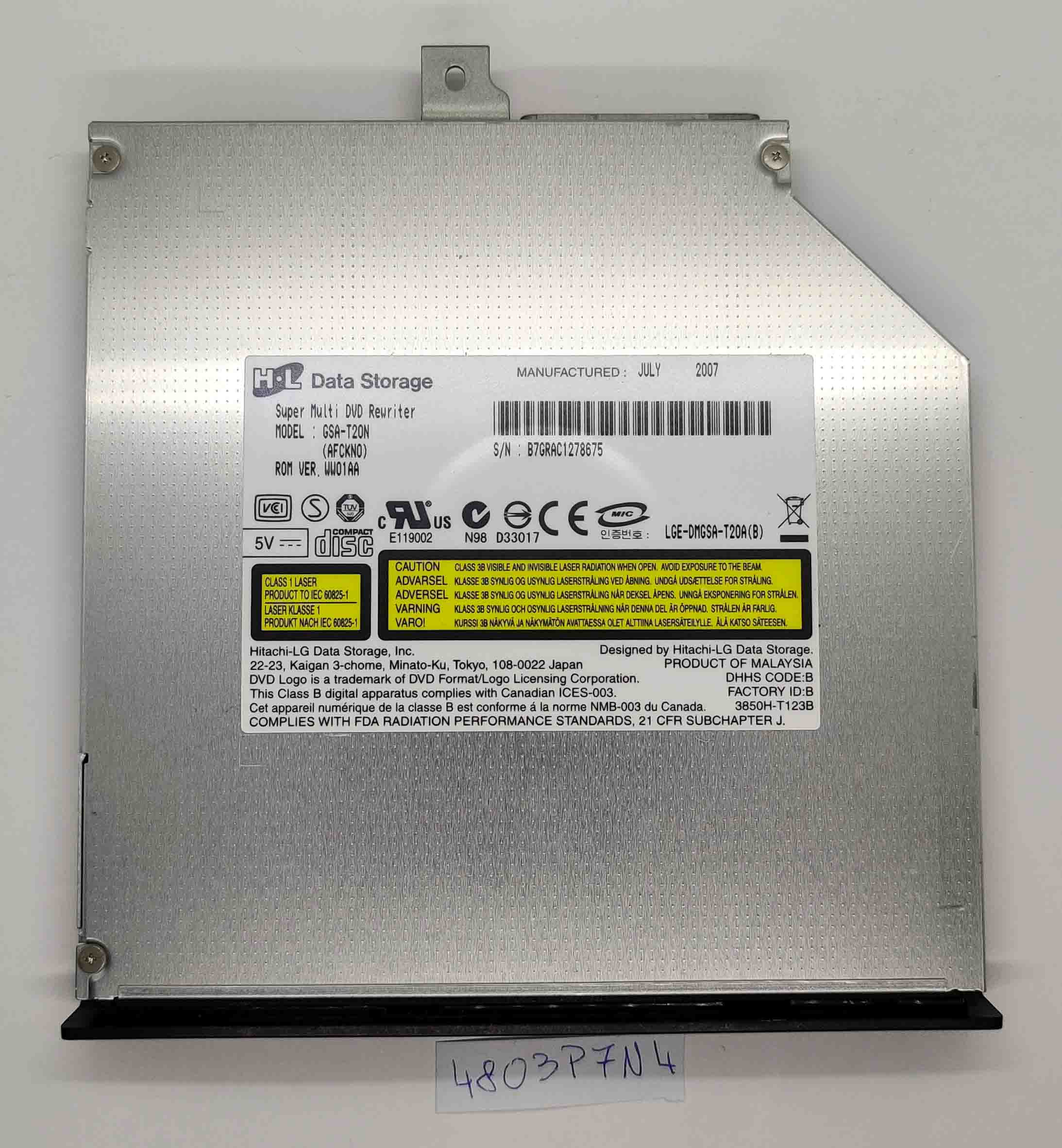 DVD-Brenner GSA-T20N ROM Comp. Fujitsu Esprimo Mobile V5515 - Versatile Media