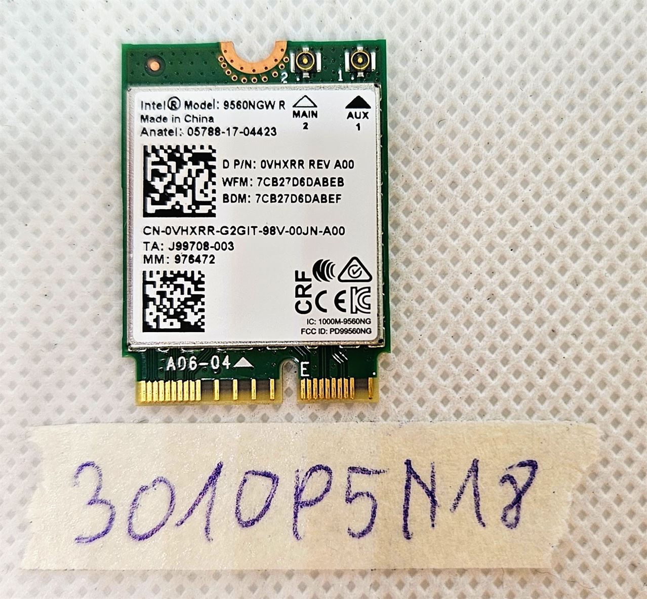 Dell Latitude 3500 Laptop 9560NGW R Wireless WiFi-Karte 0VHXRR Original-Ersatz, schneller Versand