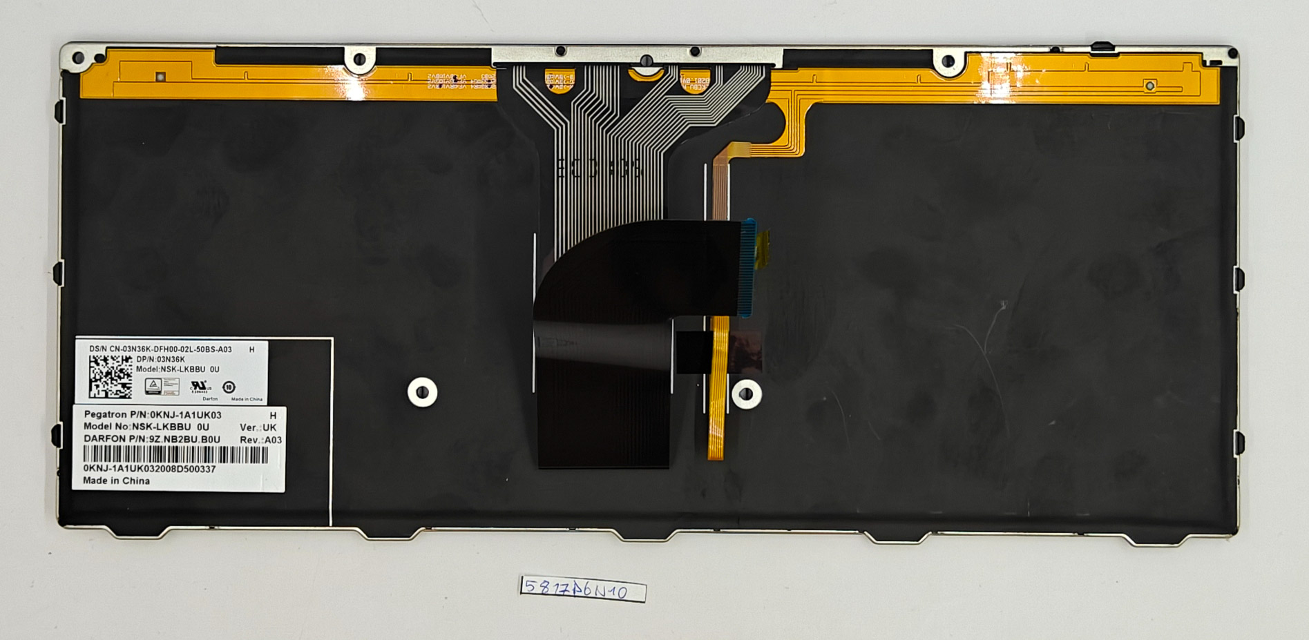 Dell Latitude 7204/7214/7330 Robuste UK-Tastatur mit Hintergrundbeleuchtung 03N36K – Originalteil – Bild 2