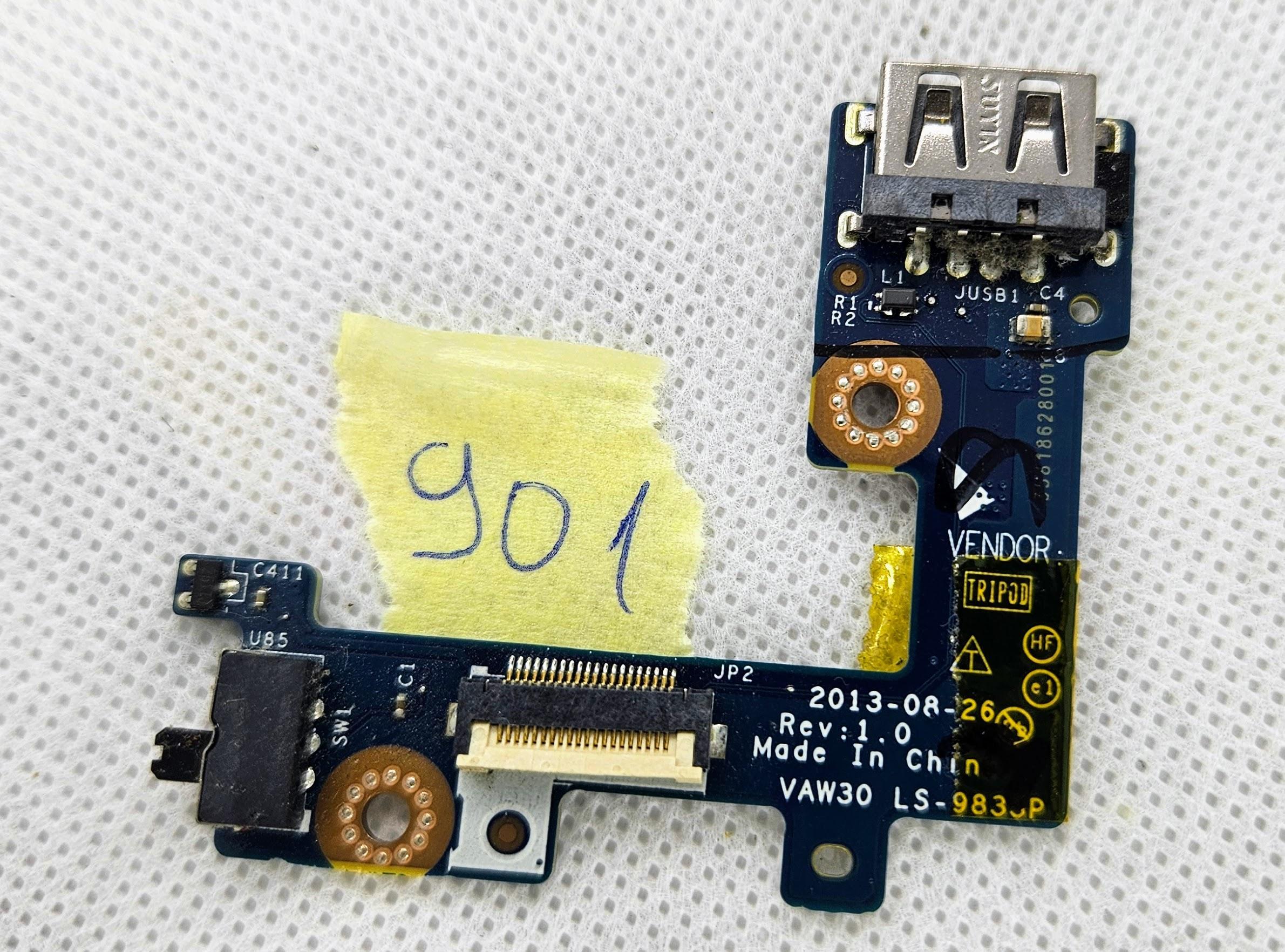 Dell Latitude E5440 USB-Anschluss Wireless Ein Aus Schalter Platine LS-9833P