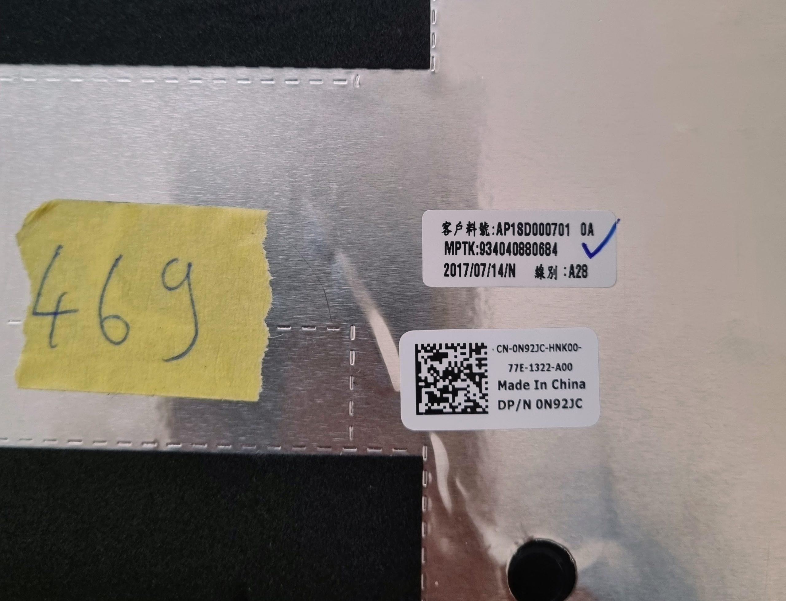 Dell Latitude E5480 5480 E5490 5490 LCD-Rückabdeckung, oberer Deckel 0N92JC N92JC – Bild 2