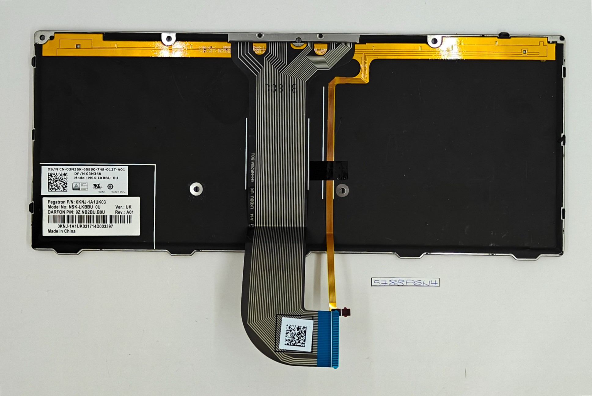 Dell Latitude Rugged E7214 Tastatur 03N36K mit Hintergrundbeleuchtung – Original-Laptop-Ersatzteil – Bild 2