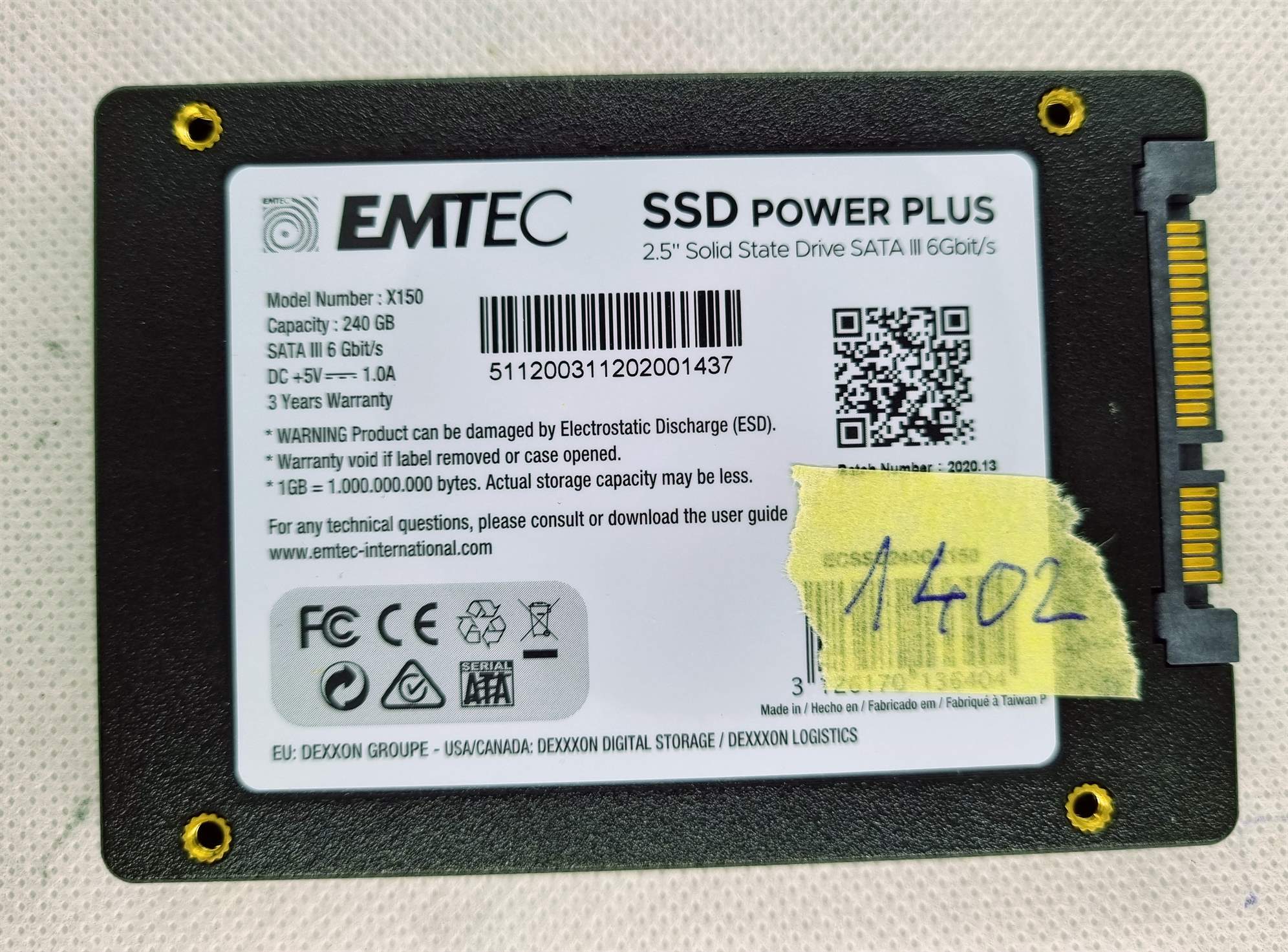 Emtec X150 Power Plus 2.5 240 GB Serial ATA III