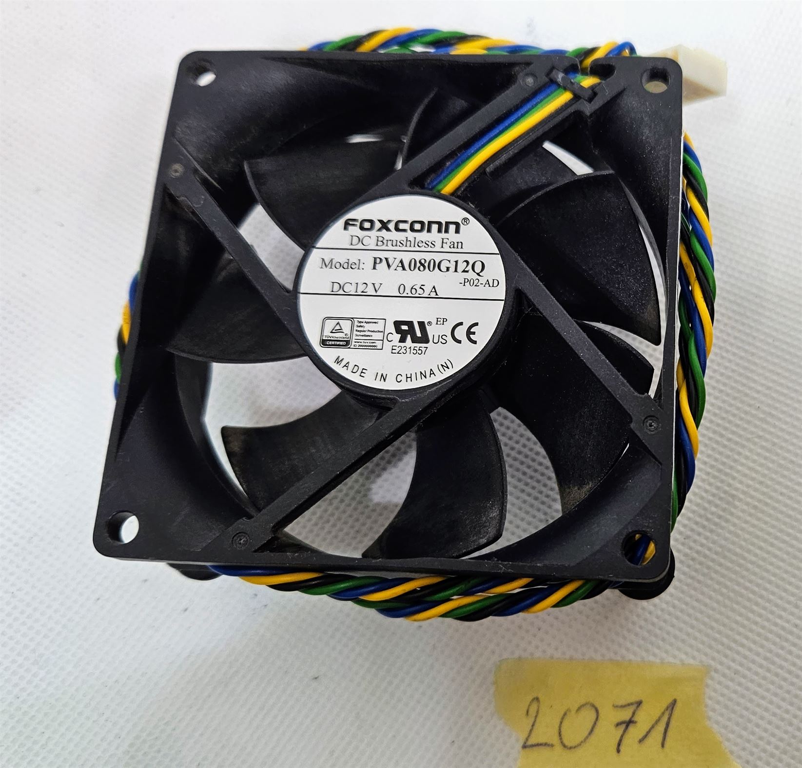 FOXCONN PVA080G12Q Lüfter, 80 mm, 12 V, 0,65 A, 4-polig, für Lenovo Think Centre M700