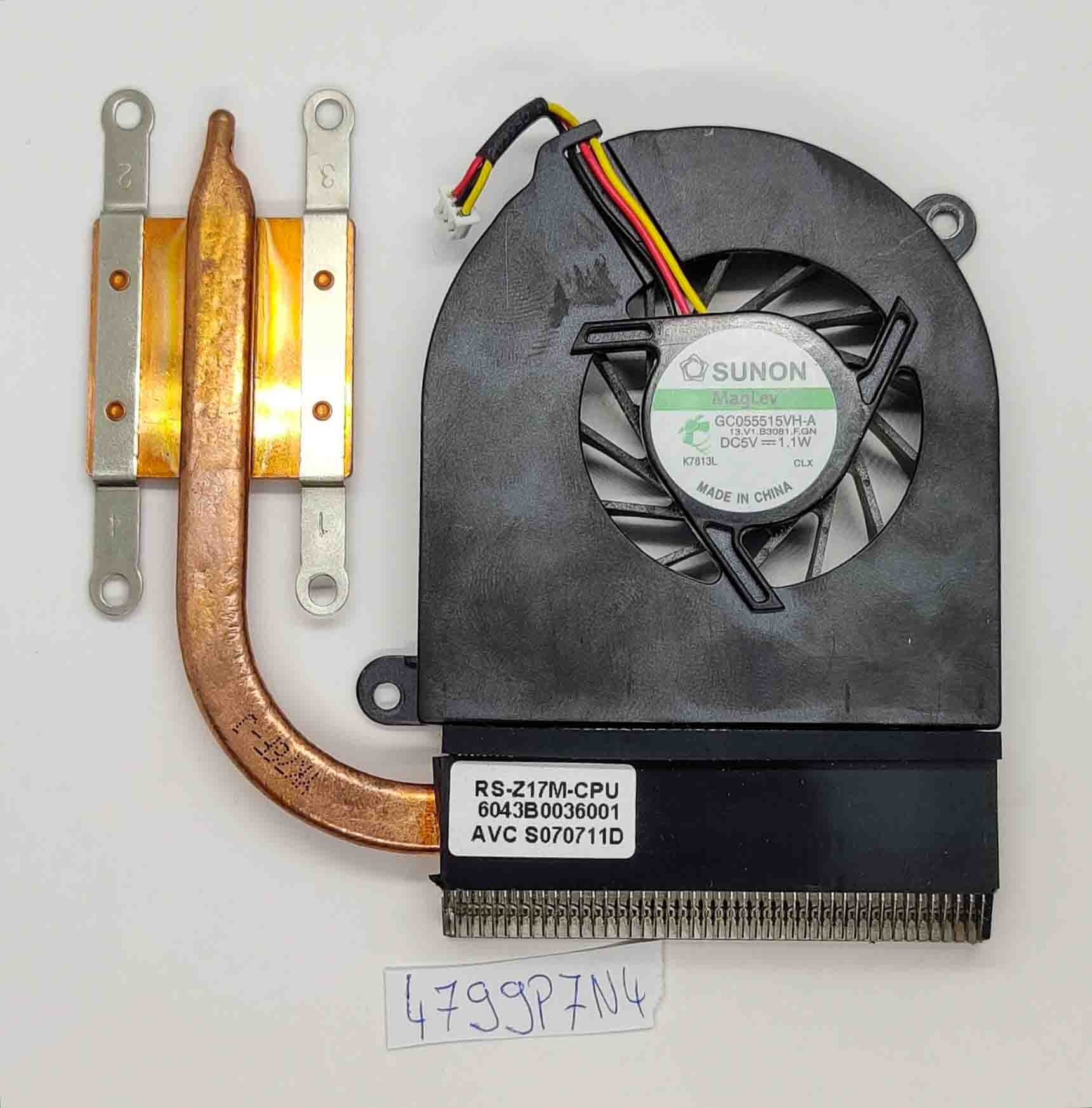 Fujitsu Esprimo V5515 CPU-Kühler, Lüfter, Kühlkörper – 6043B0036001, Original