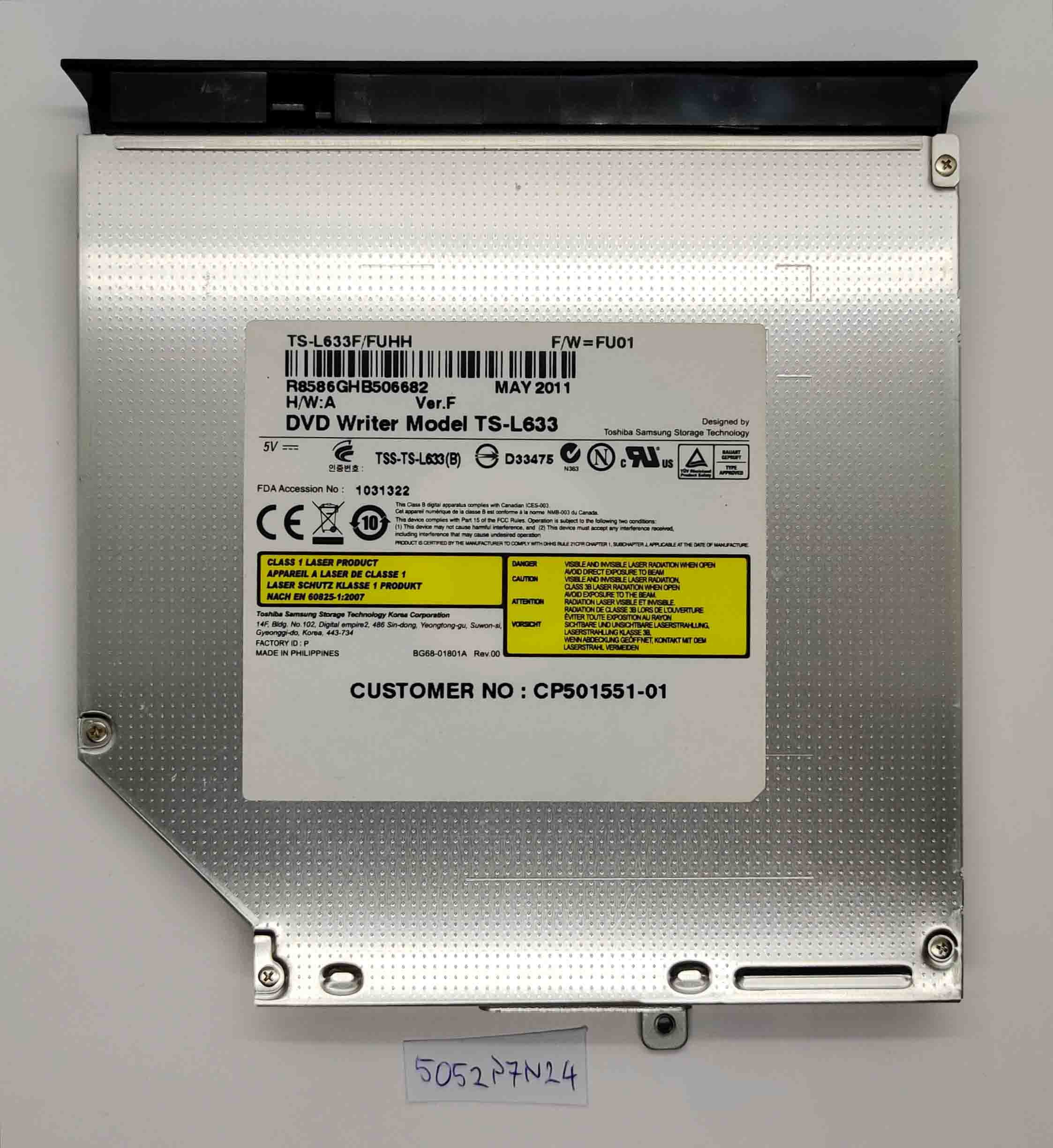 Fujitsu LifeBook AH531 DVD-Brenner – Original-Ersatz-Optisches Laufwerk