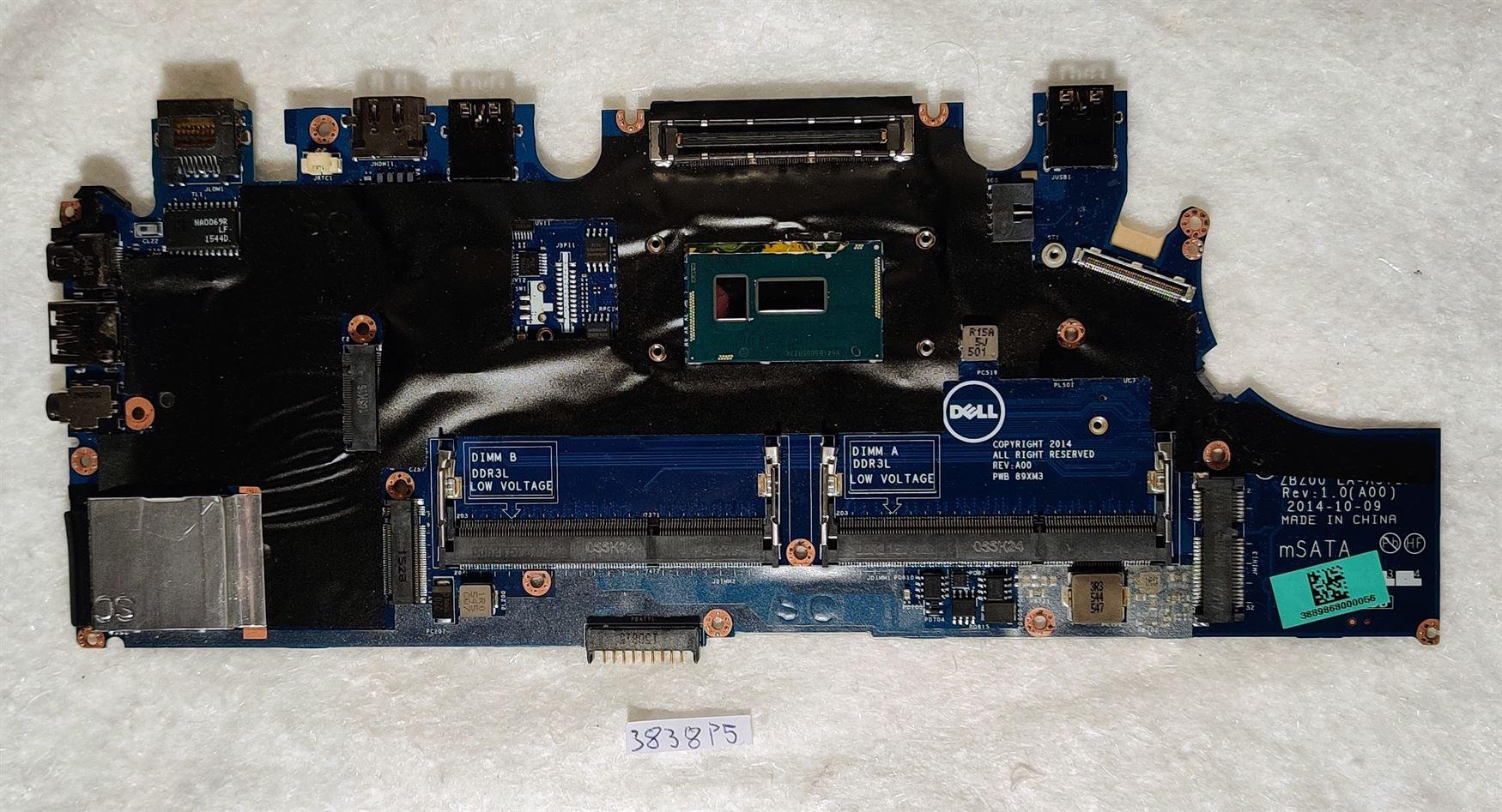 G9CNK Dell Latitude E7250 Intel i5-5300U 2,30 GHz ZBZ00 LA-A971P Motherboard Laptop-Teile