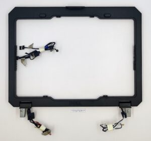 Original Dell Latitude 12 Rugged Extreme 7204 Bildschirmrahmen mit Blende und Scharnieren