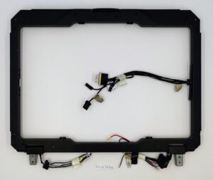 Original Dell Latitude 12 Rugged Extreme 7204 Bildschirmrahmen mit Blende und Scharnieren