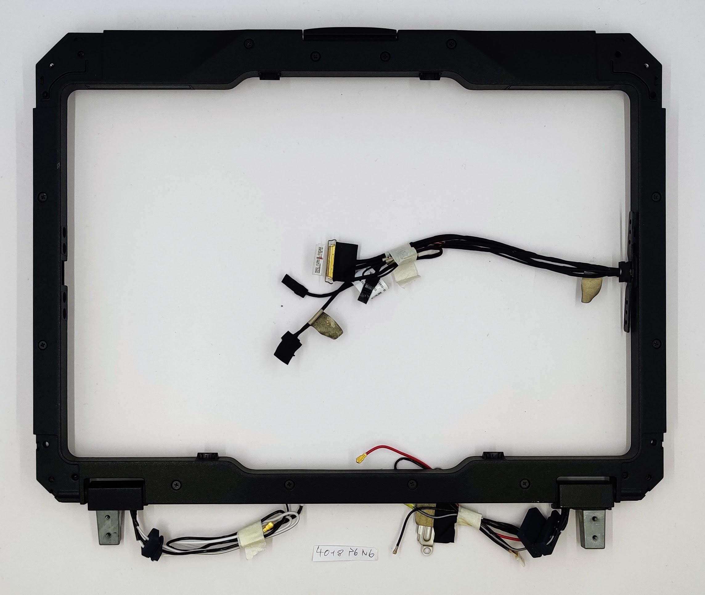 Original Dell Latitude 12 Rugged Extreme 7204 Bildschirmrahmen mit Blende und Scharnieren