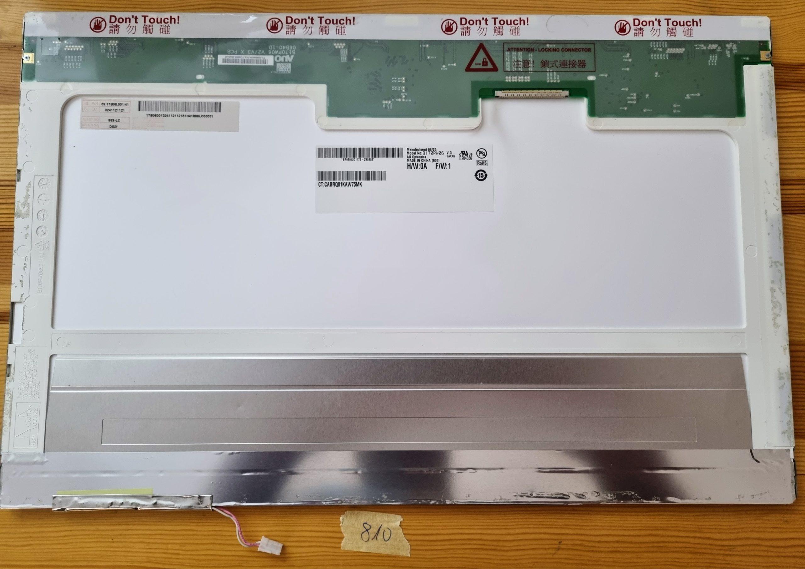 Original Dell Precision M6400 – 17 Zoll 30-Pin CCFL LCD-Panel – B170PW06 V.3 – Bild 2