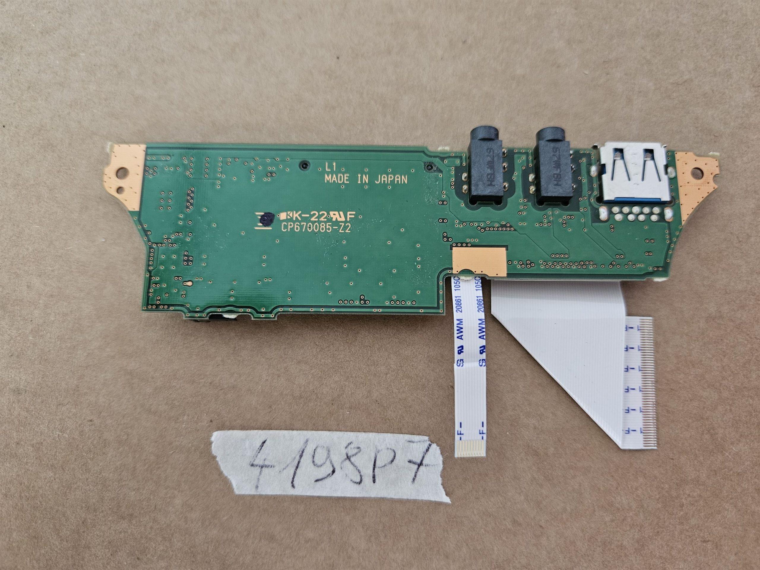 Original Fujitsu Lifebook U745 14 USB-Audio-Lesegerät-Platine mit Kabel CP670085-Z2 – Bild 2