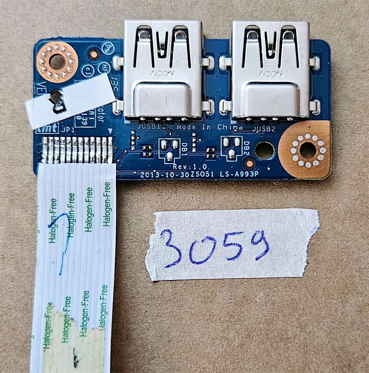 Original HP 15-R / 15-H / 15-S / 15-G USB-Platine mit Kabel LS-A993P Laptop-Teile Schneller Versand