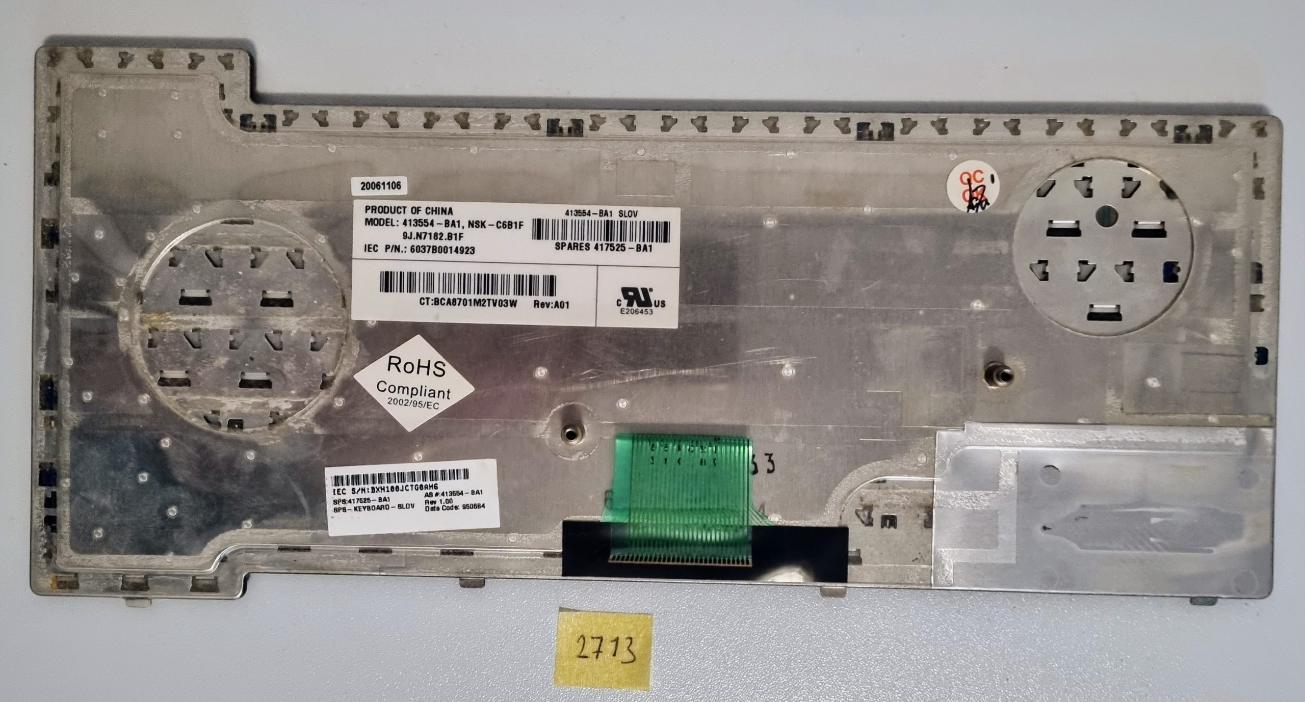 Original HP Compaq nx7300 Laptop-Tastatur 417525-BA1 Ersatz-Tastensatz – Bild 2