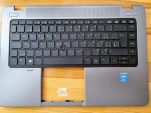 Original HP EliteBook 840 G1 Serie Handauflage + Fingerabdrucksensor + Tastatur 730964-001