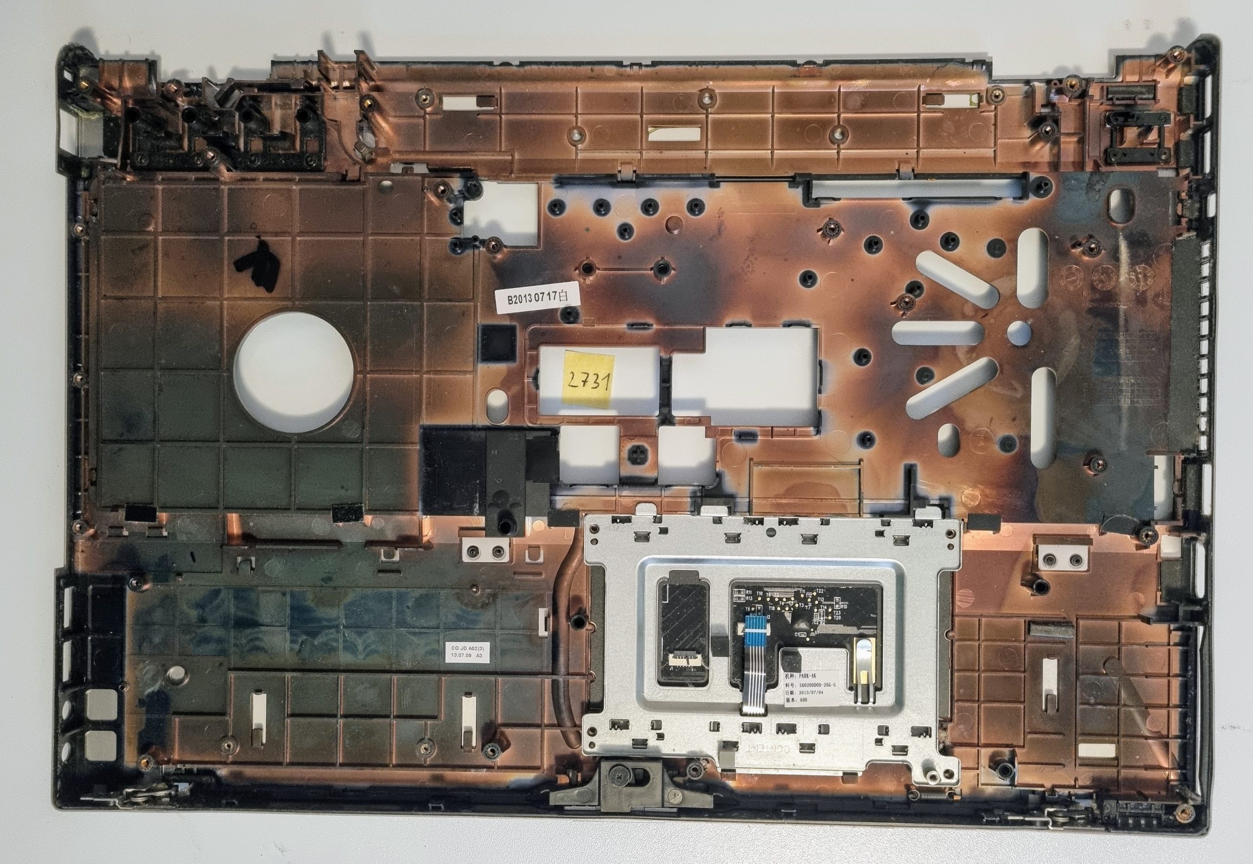 Original HP EliteBook 8560p Laptop Handauflage 641208-001 mit Touchpad - Ersatzteil, schneller Versand – Bild 2