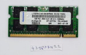 Original IBM 1 GB DDR2-667 MHz PC2-5300 nicht-ECC Ungepuffertes CL5 200-Pin SoDimm Dual Rank Speichermodul 36P3362