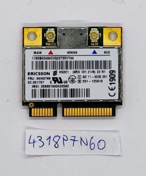 Original Lenovo Thinkpad T530 T530i WWAN Mobile Broadband Card Board 04W3786