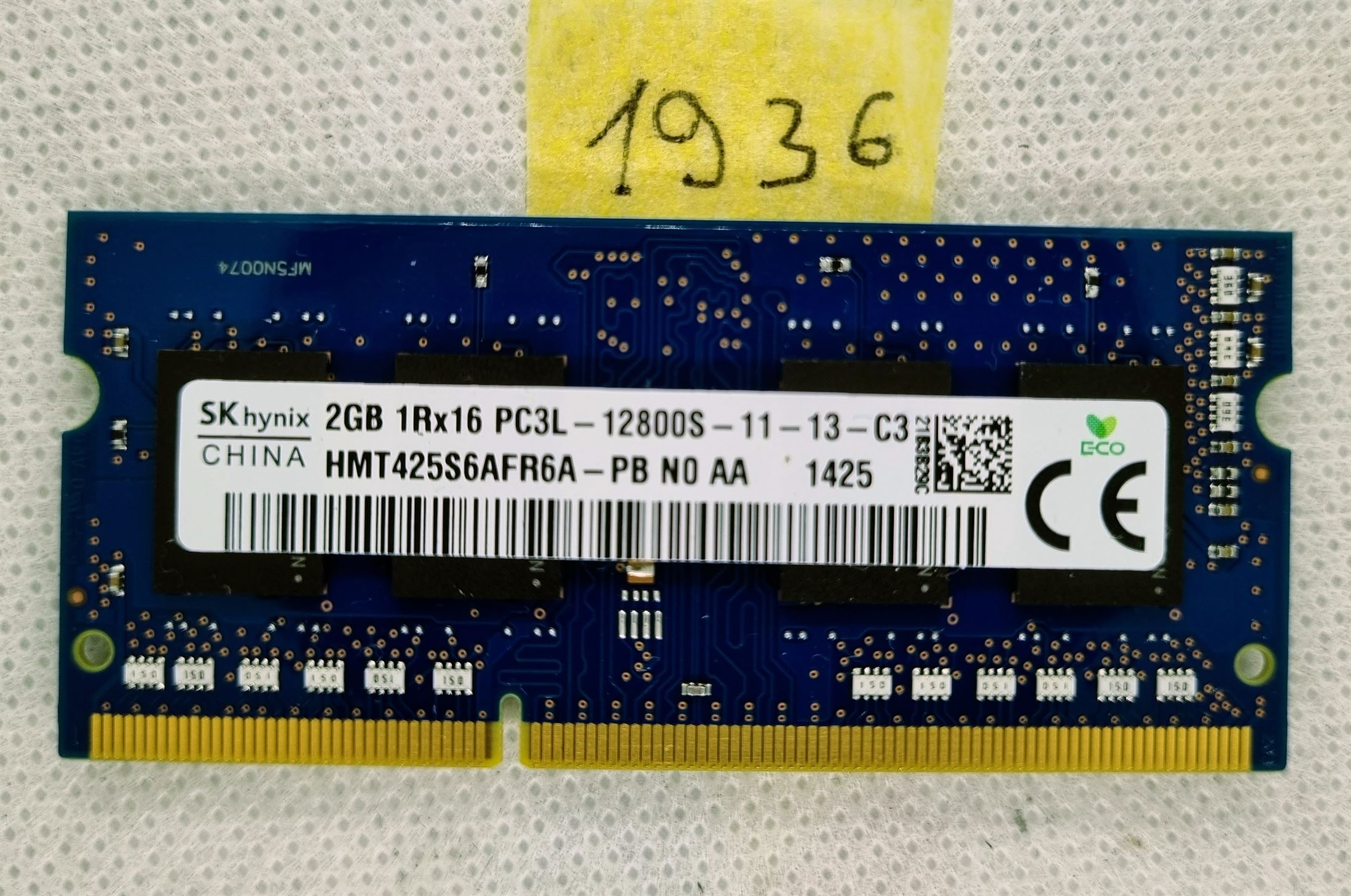 HMT425S6AFR6A-PB HYNIX 2 GB PC3L-12800S-11-13-C3 DDR3L Laptop-RAM-Speichermodul
