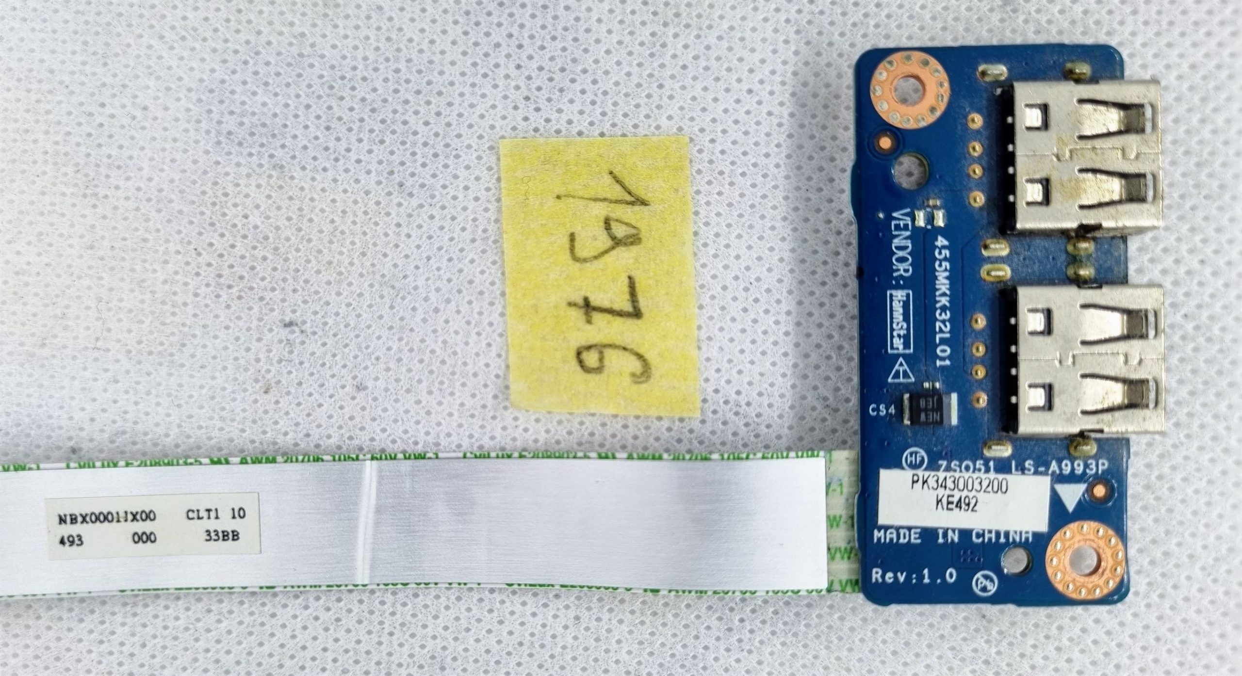 HP 749649-001 LS-A993P NBX0001JX00 OEM-USB-Platine mit Kabel für 15-R110DX – Bild 2