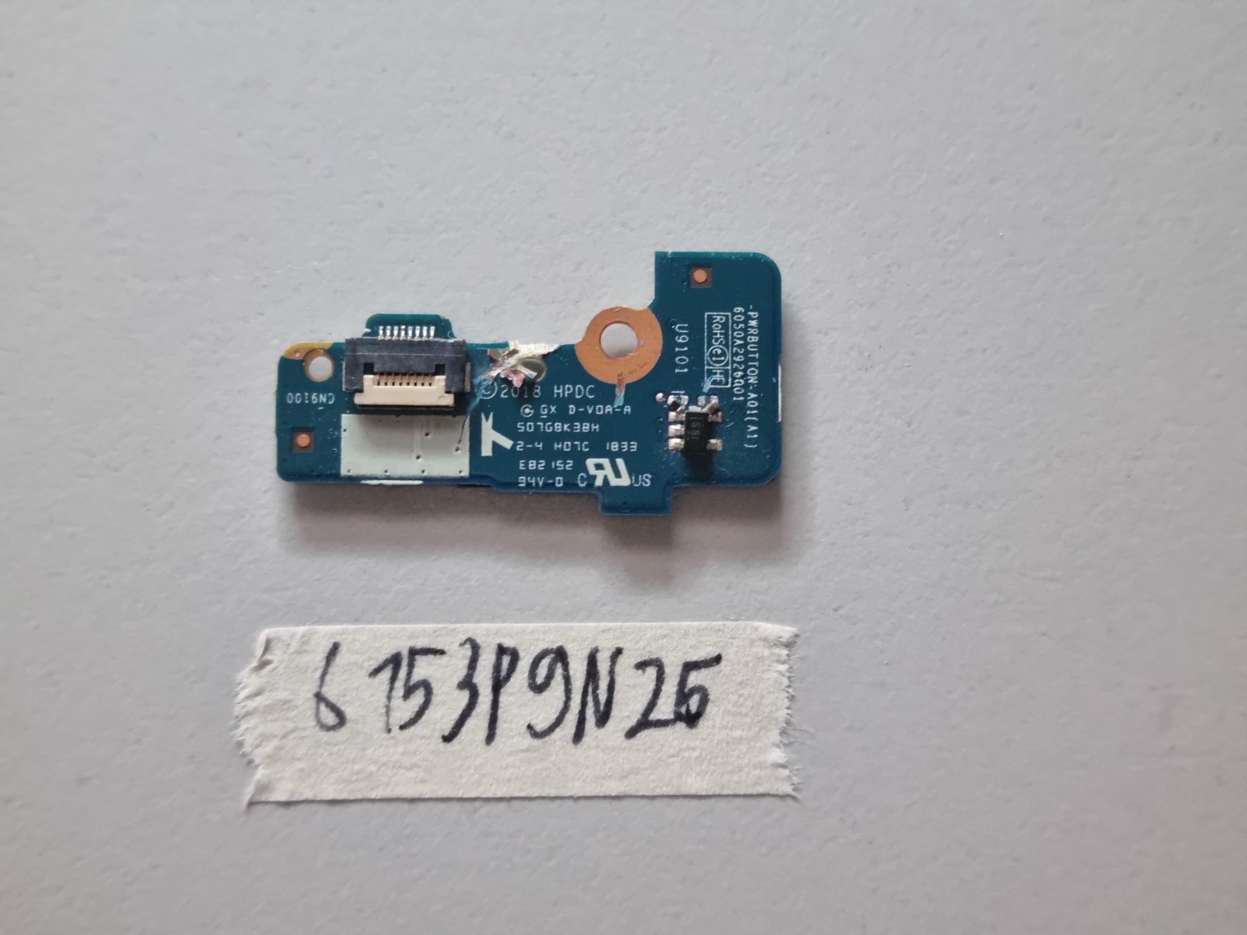 HP EliteBook 840 850 845 740 745 G5 G6 Laptop-Netzschalterplatine 6050A2926001