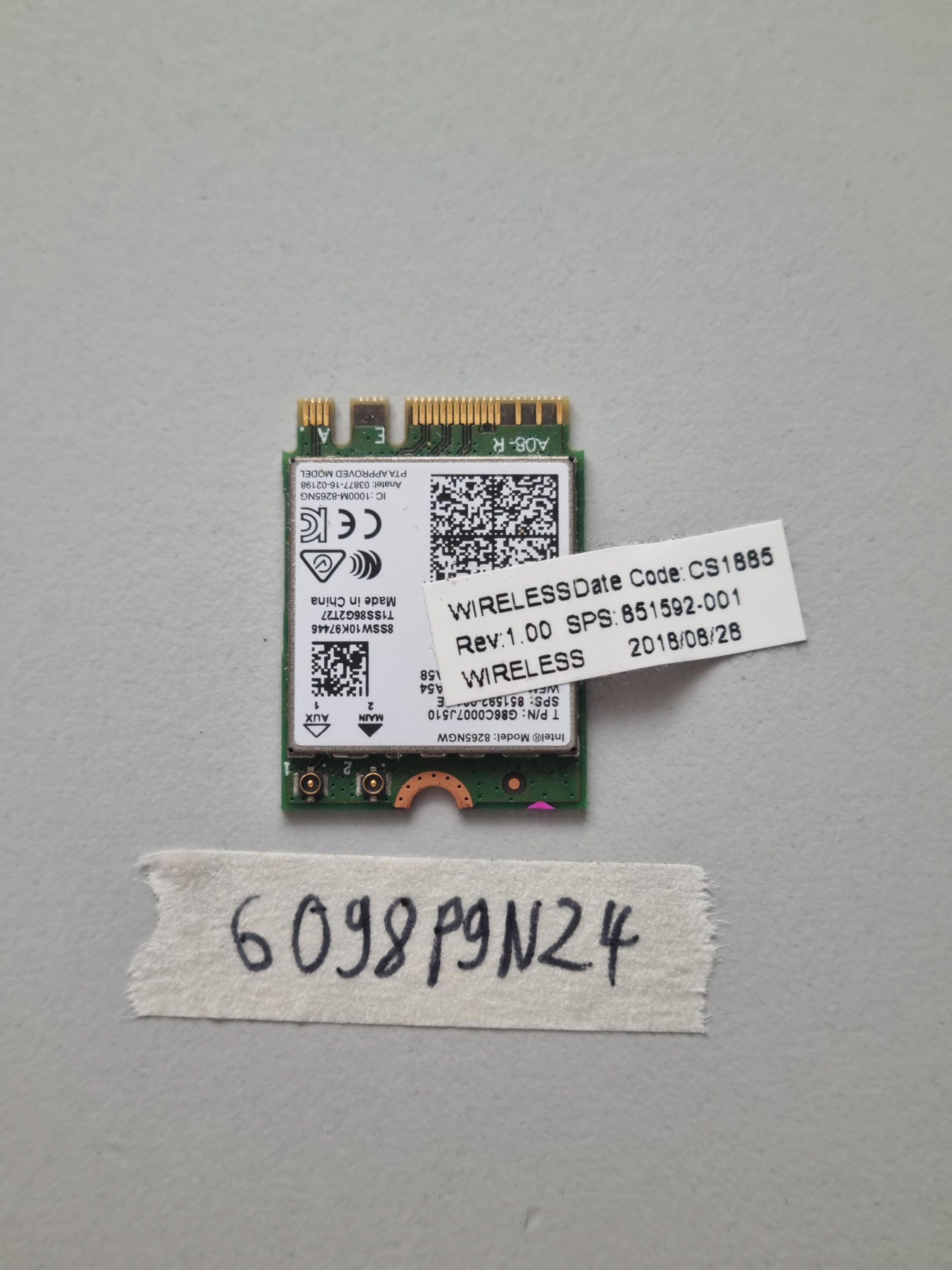 HP EliteBook 840 G5 14" Original-WLAN-Karte 8265NGW 851592-001 Laptop-Teil