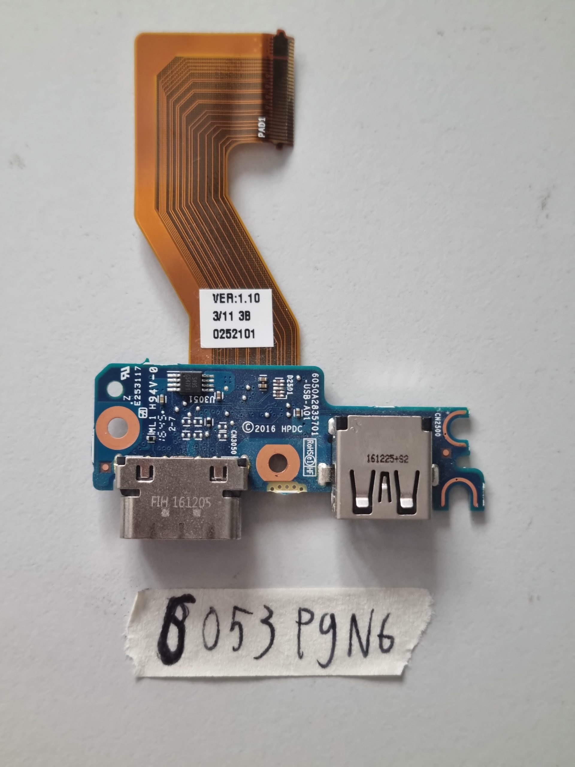 HP EliteBook 850 840 755 745 G3 G4 USB VGA Jack Board 6050A2835701 Laptop Teile