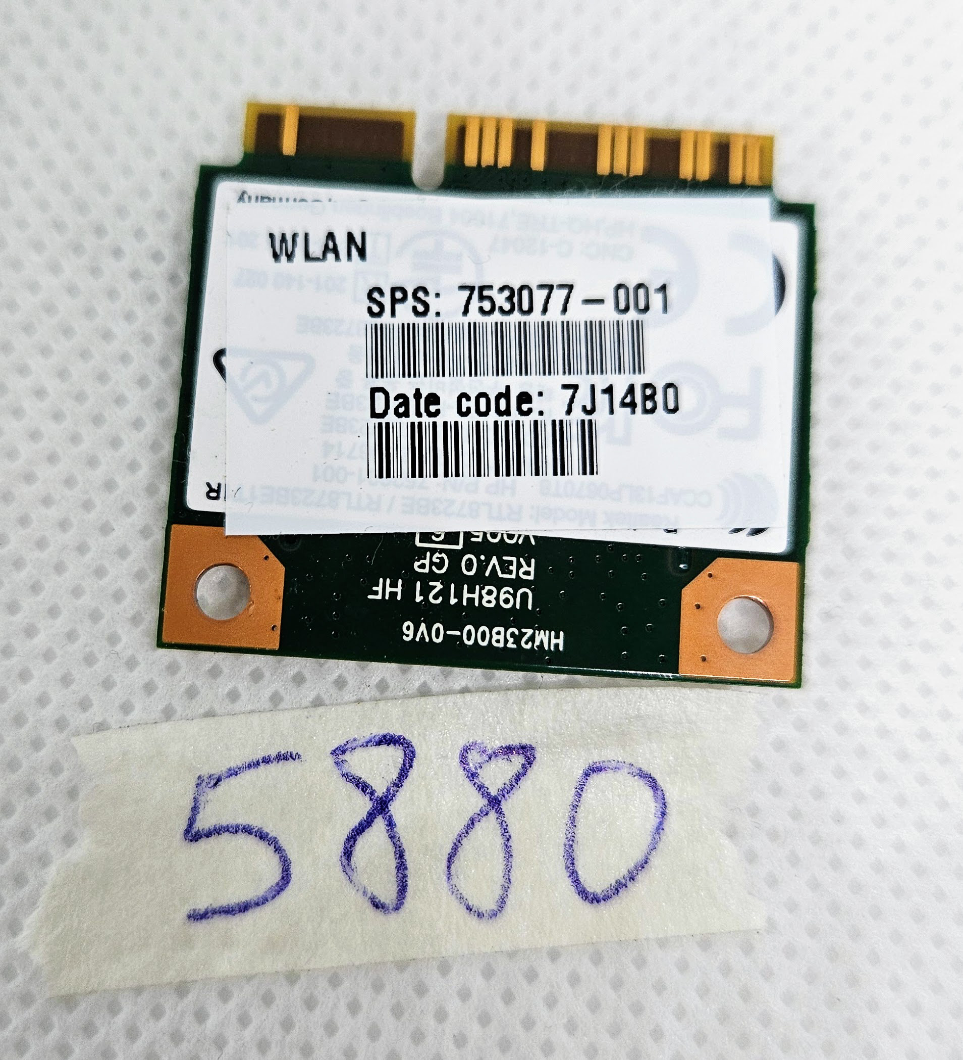 HP ProBook 470 475 G2 OEM-WLAN-Karte RTL8723BE WLAN Bluetooth 4.0 753077-001