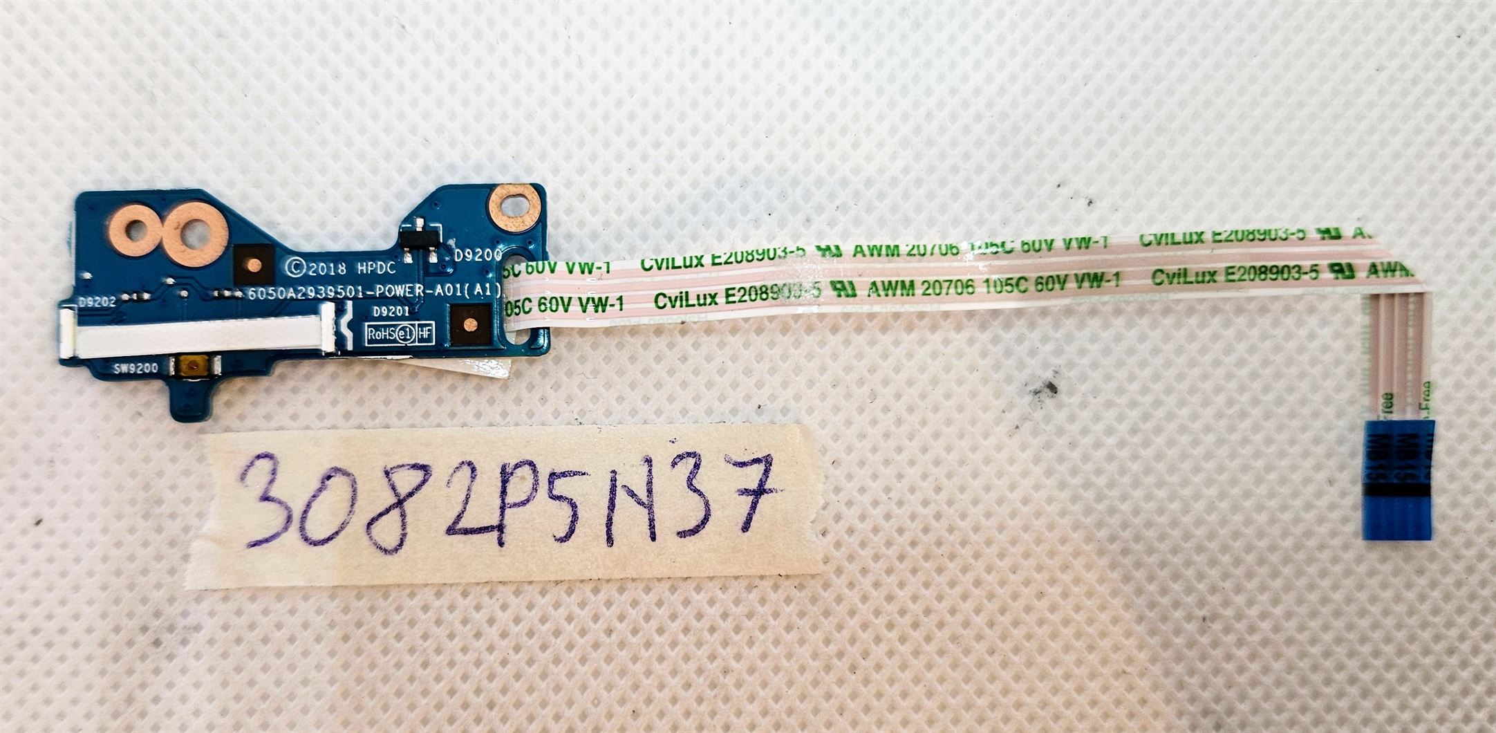 Original HP ProBook 650 G5 Laptop-Netzschalterplatine mit Kabel 6050A2939501 | Schneller Versand