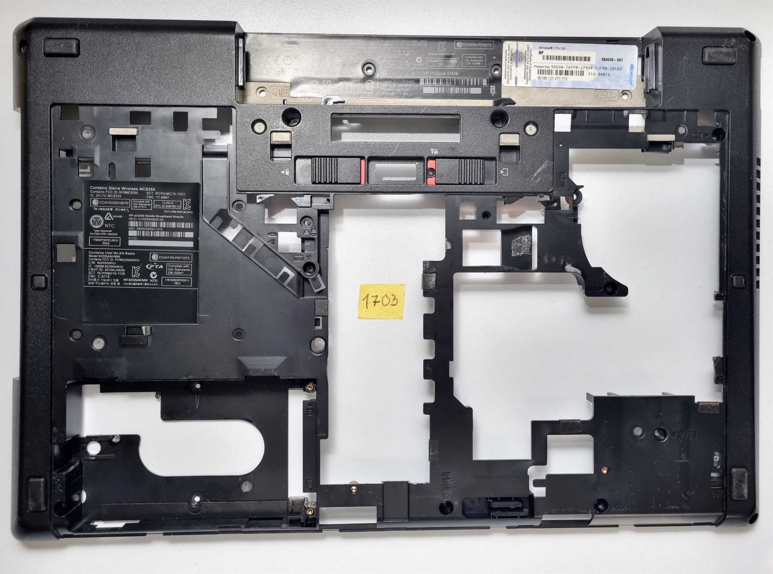 HP ProBook 6560b 6565b 6570b Serie Untere Gehäuseabdeckung 644695-001 – Bild 2