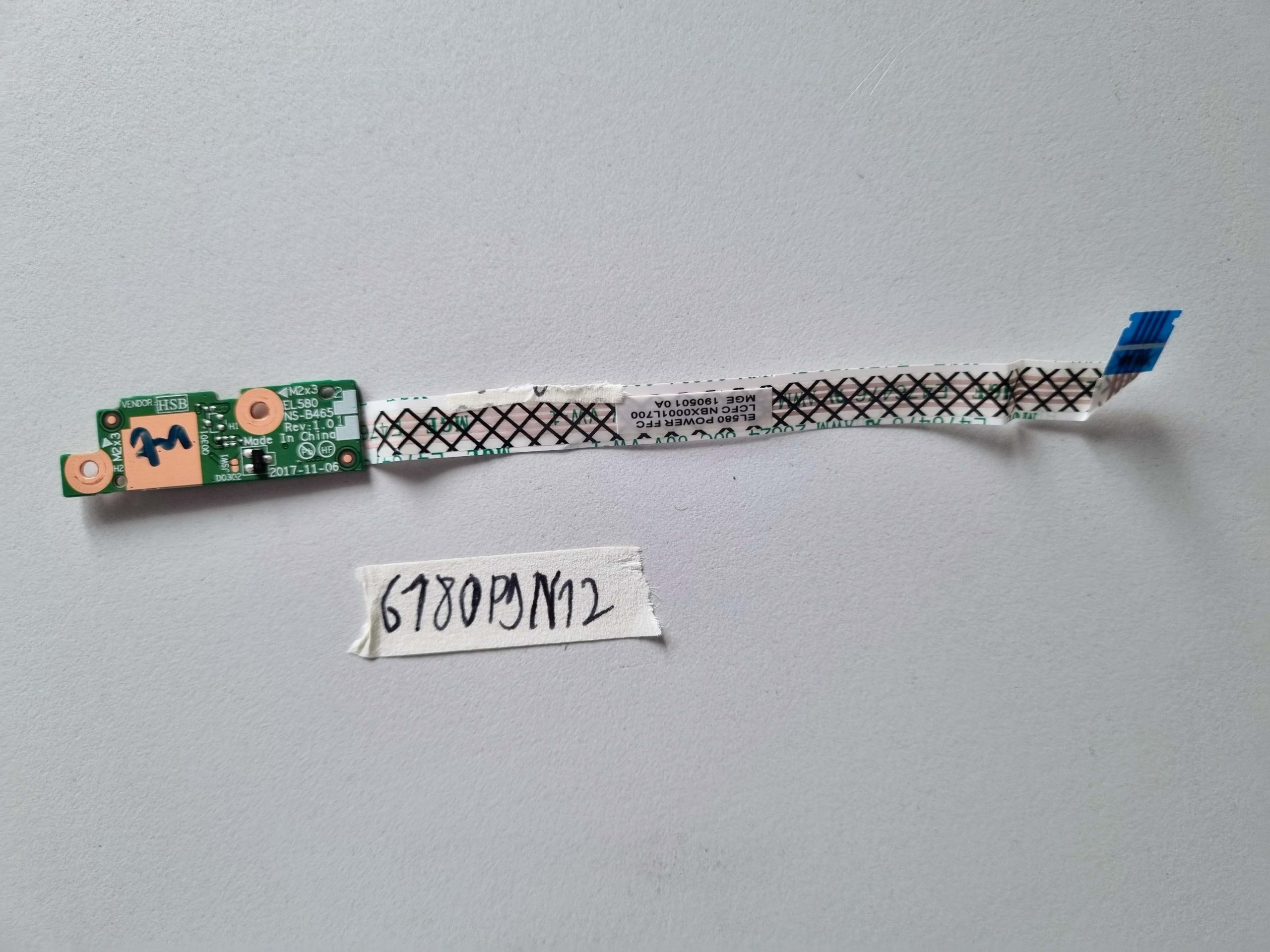 Lenovo ThinkPad L580 L590 Power Button Board mit Kabelschalter EL580 NS-B465