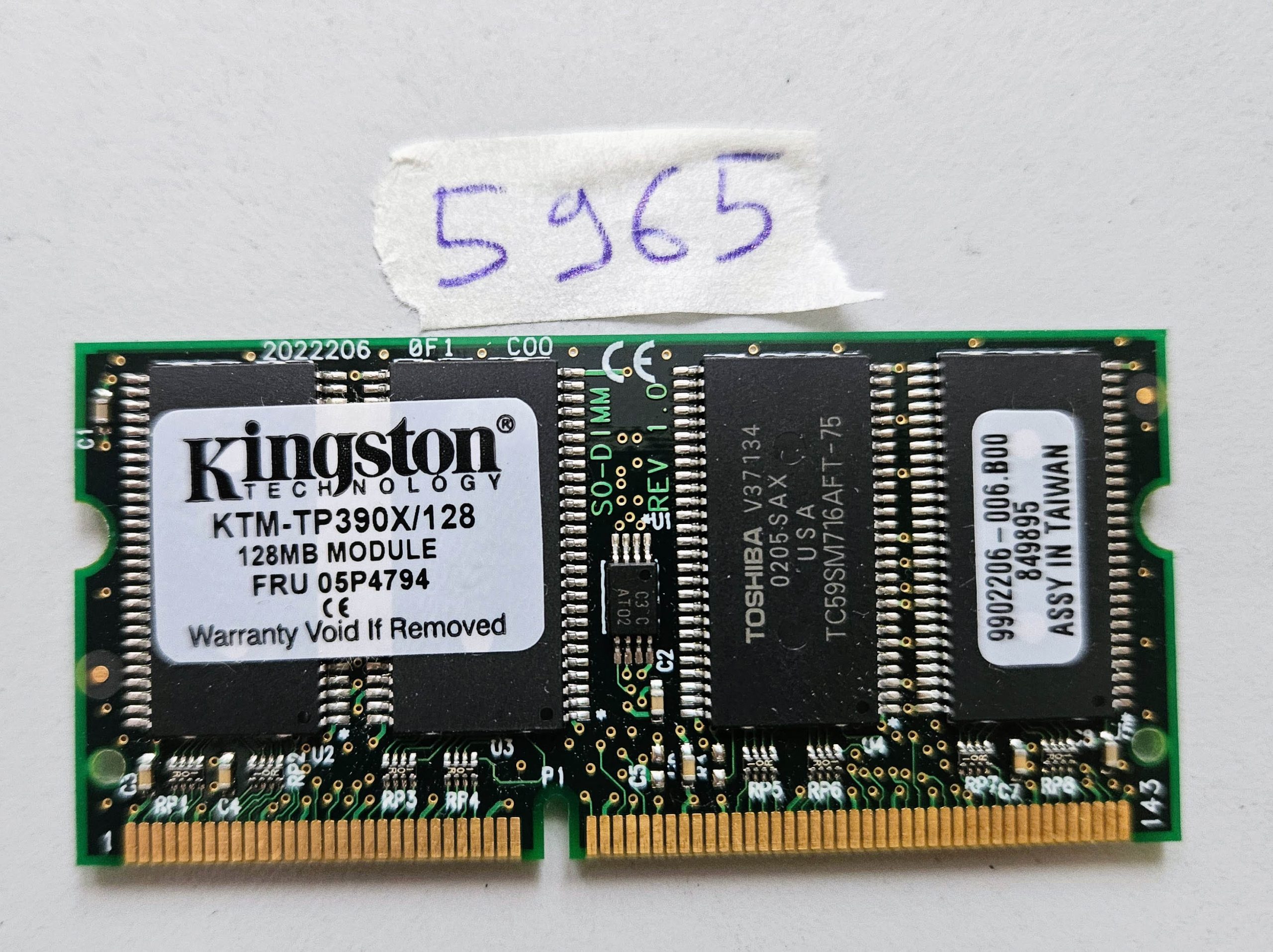 IBM 390X RAM 05P4794 128 MB PC100 100 MHz CL2 Nicht-ECC Laptop-Speichermodul