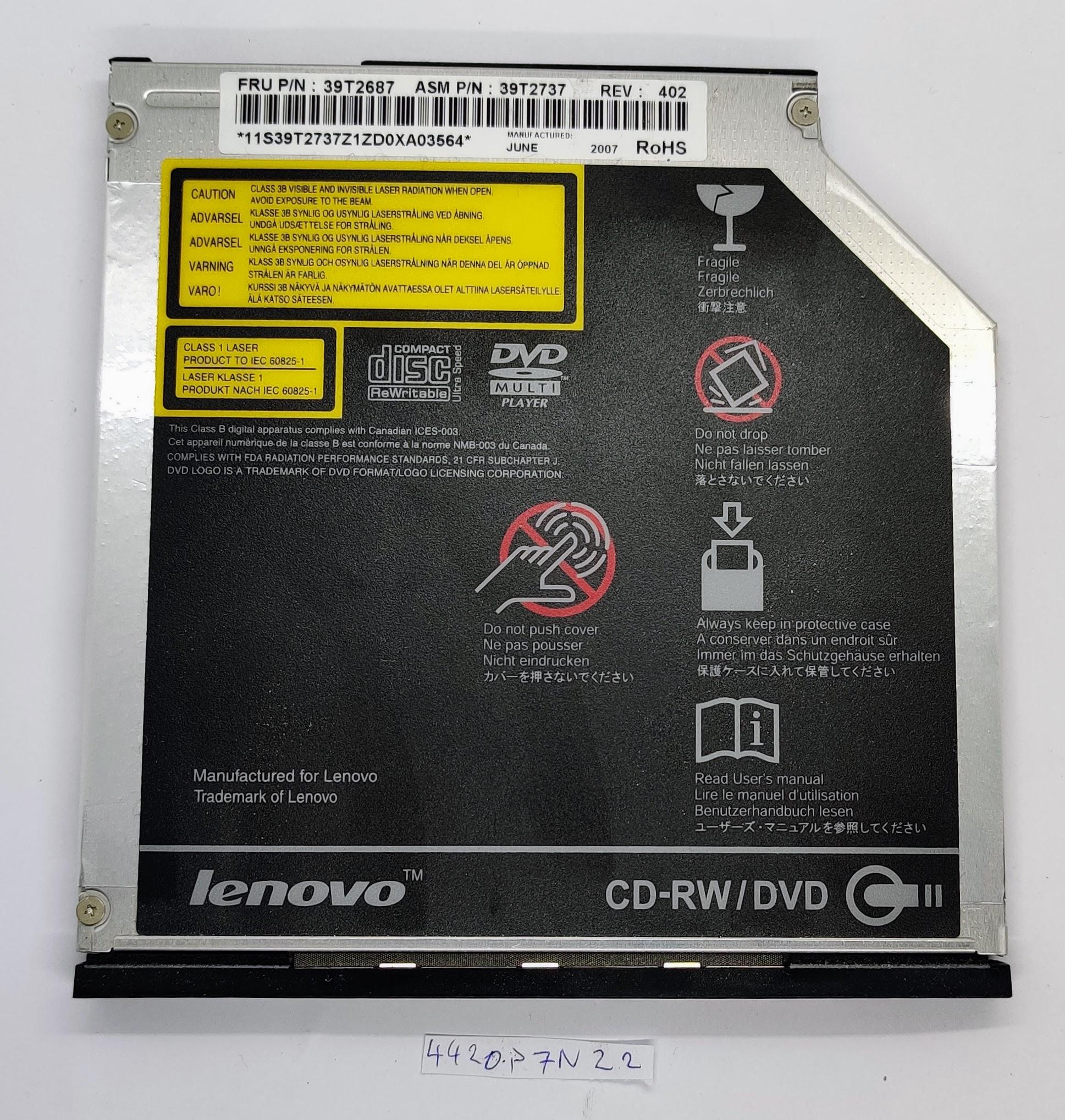 IBM Lenovo ThinkPad DVD-CDRW Ultrabay Slim Combo Drive II für FRU 39T2687