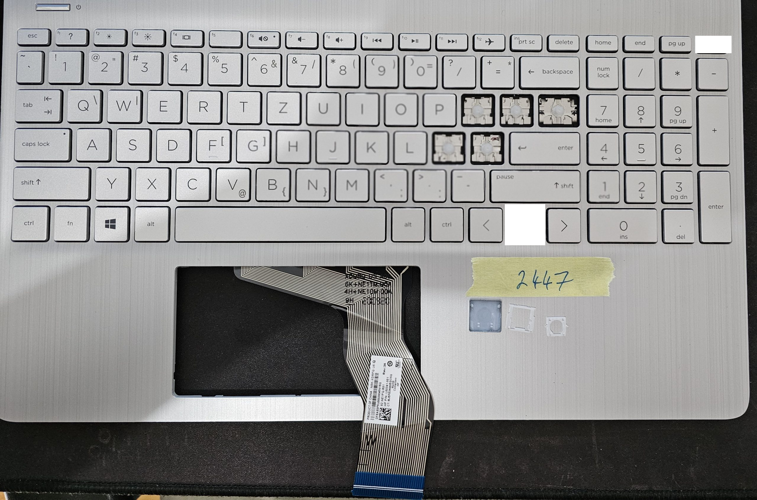 Individuelle Laptop-Tastaturtaste für HP 15-EF, 15S-EQ, 15-DY-Serie – US-Layout – Teil L63578-001