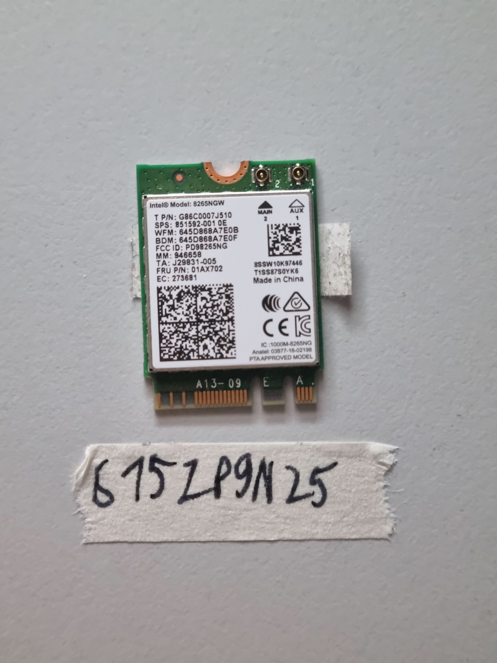 Intel 8265NGW Dual Band Wireless-AC 8265 2x2 WiFi Karte M.2 802.11ac Laptop Teile