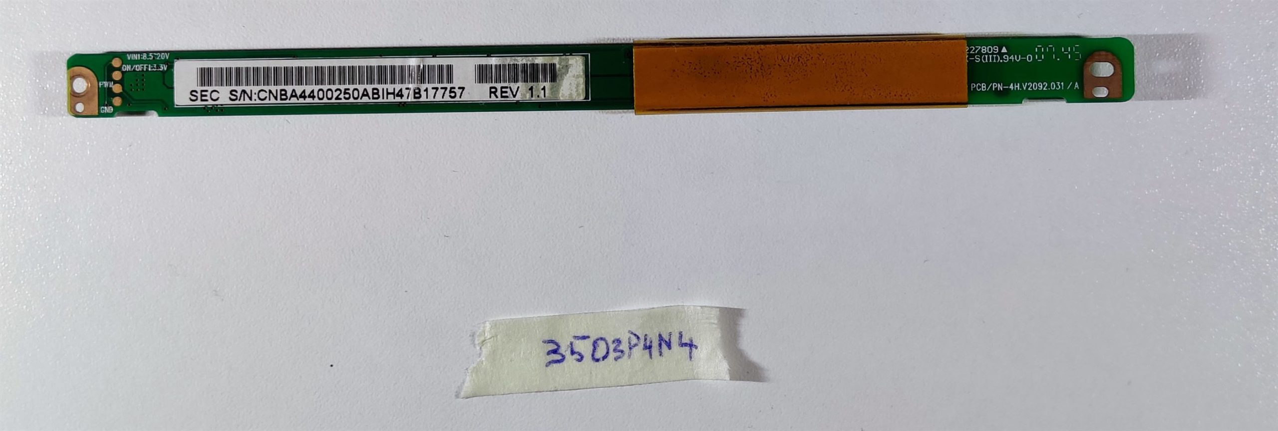 LCD-Inverter-Board 4H.V2092.031 für Samsung NP-R620-JS05FR – Ersatzteil für Laptop-Bildschirmanzeige