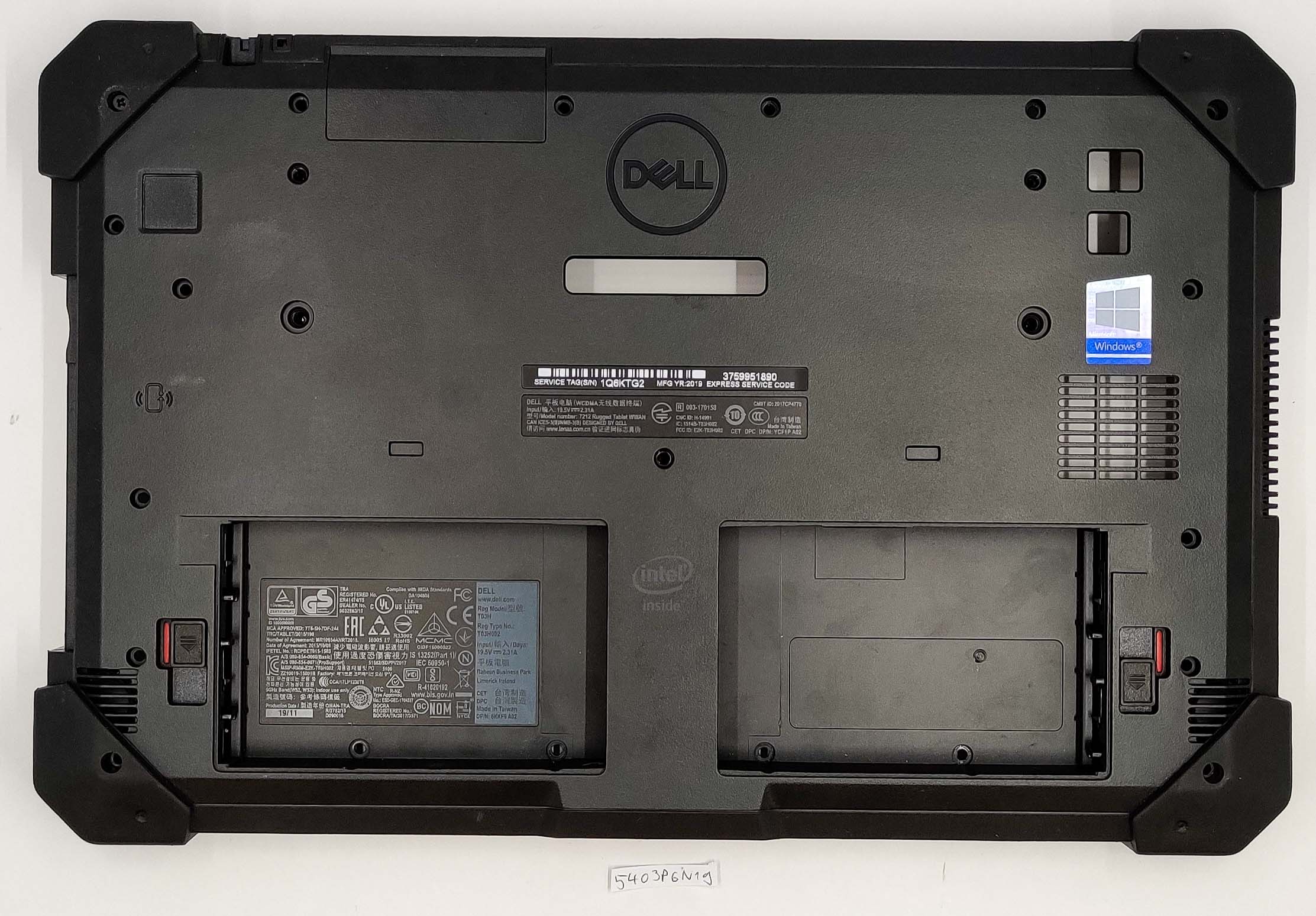 Latitude 7212 Rugged Extreme Tablet-Basis, Kunststoff, P/N 13NJ-25A0A01 1GV90