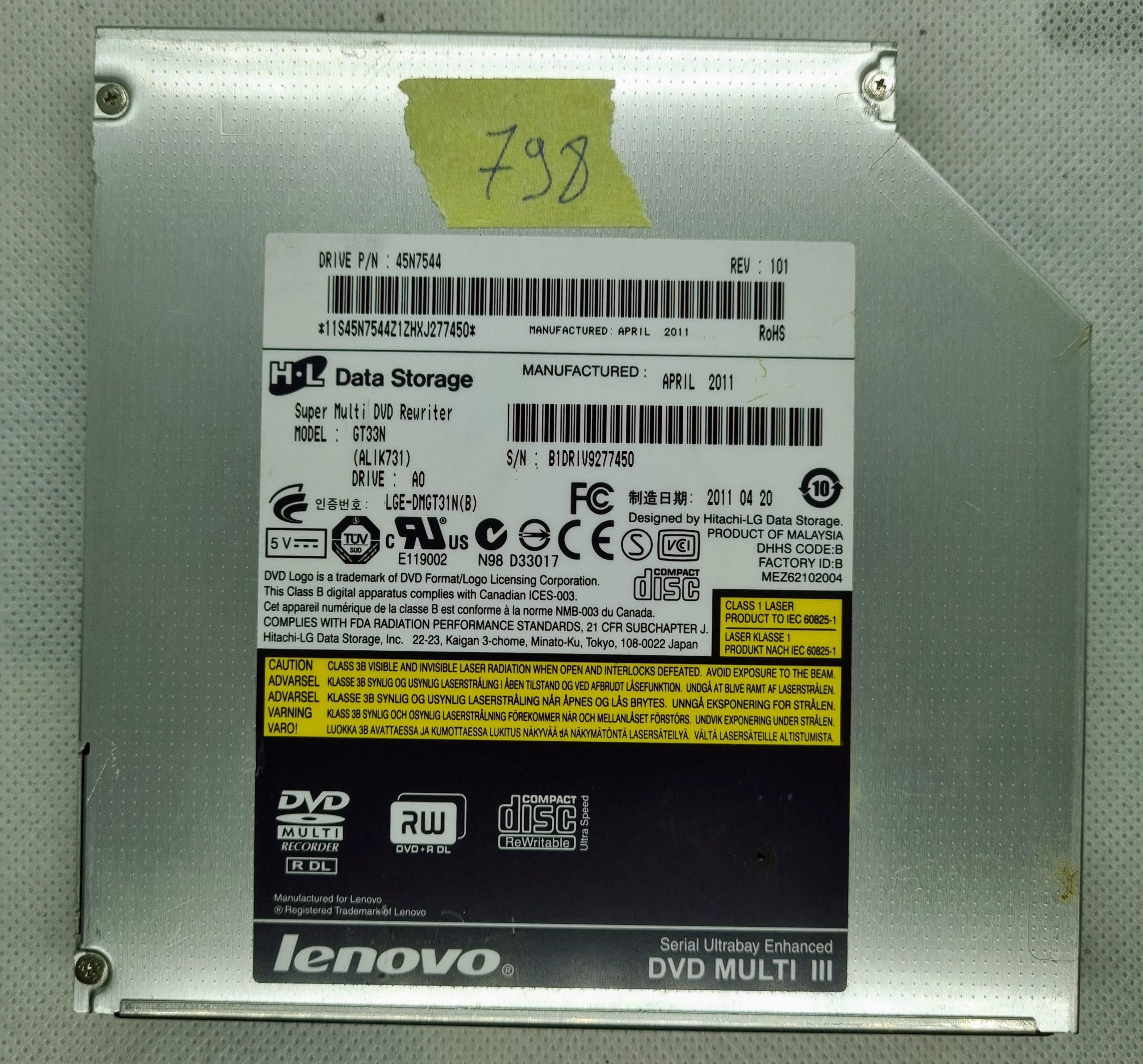 Lenovo DVD Multi III – Optisches Laufwerk der ThinkPad T/W-Serie – GT33N